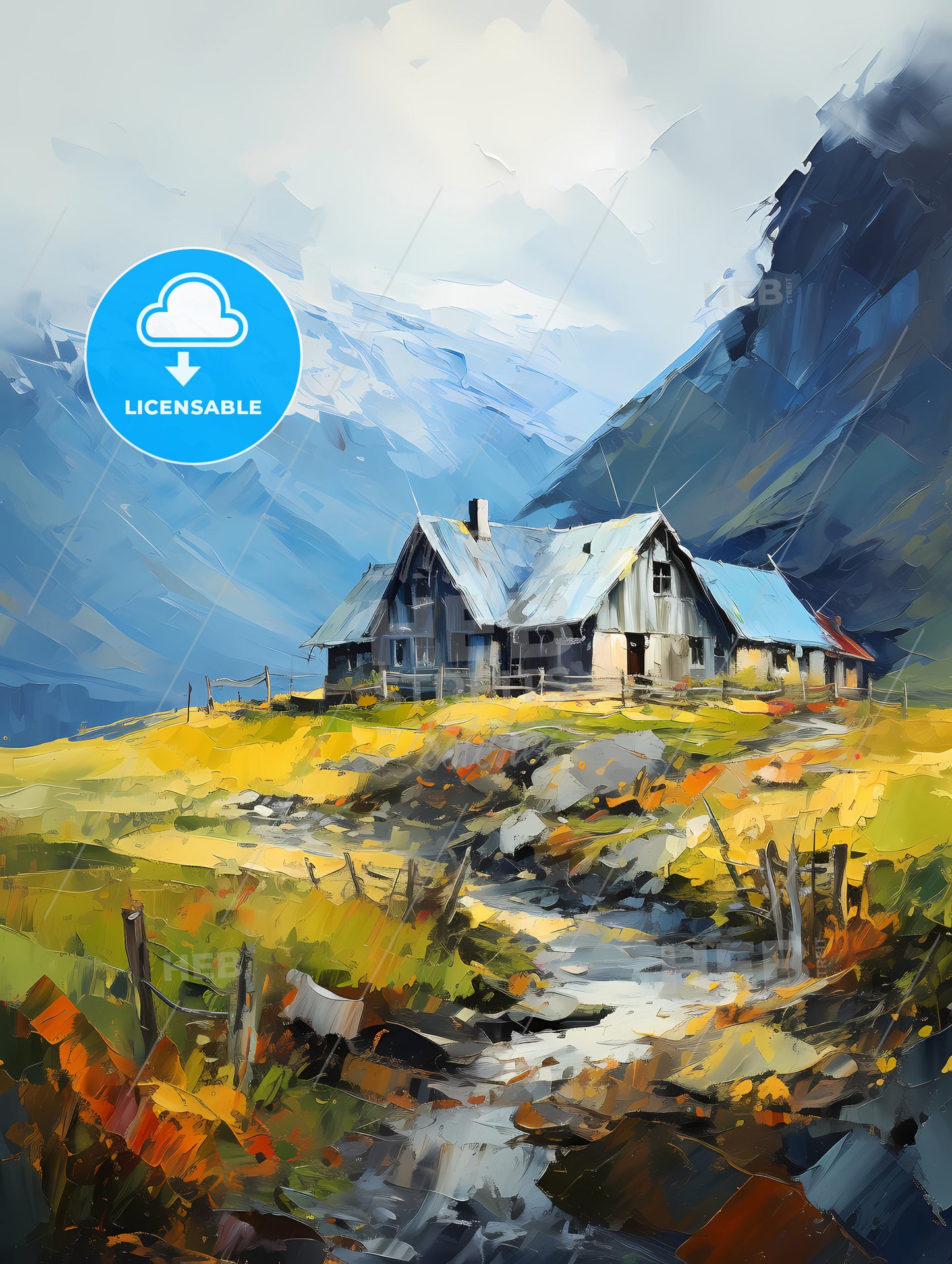 celand. Old farmer houses near Skaftafell