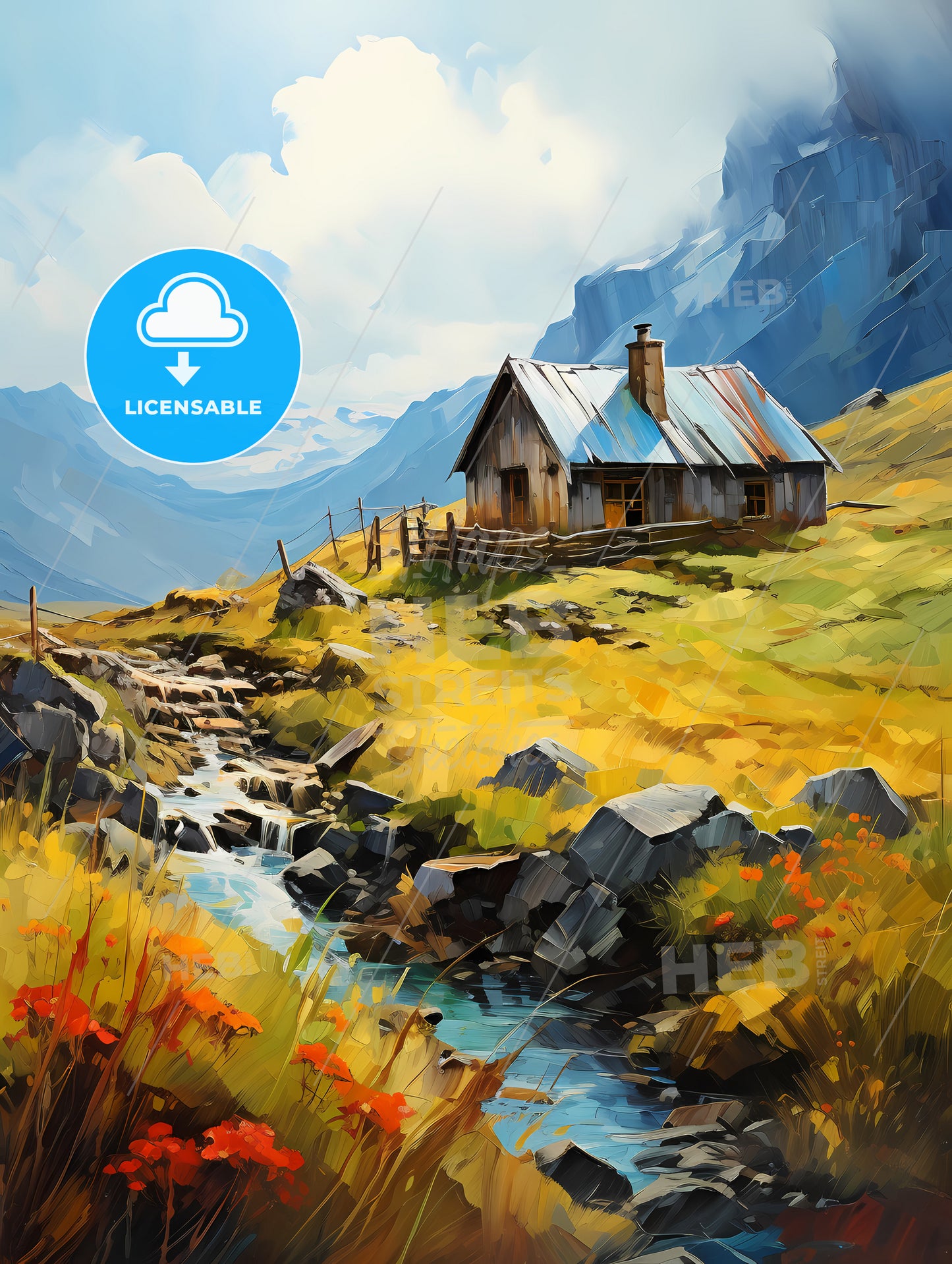 celand. Old farmer houses near Skaftafell