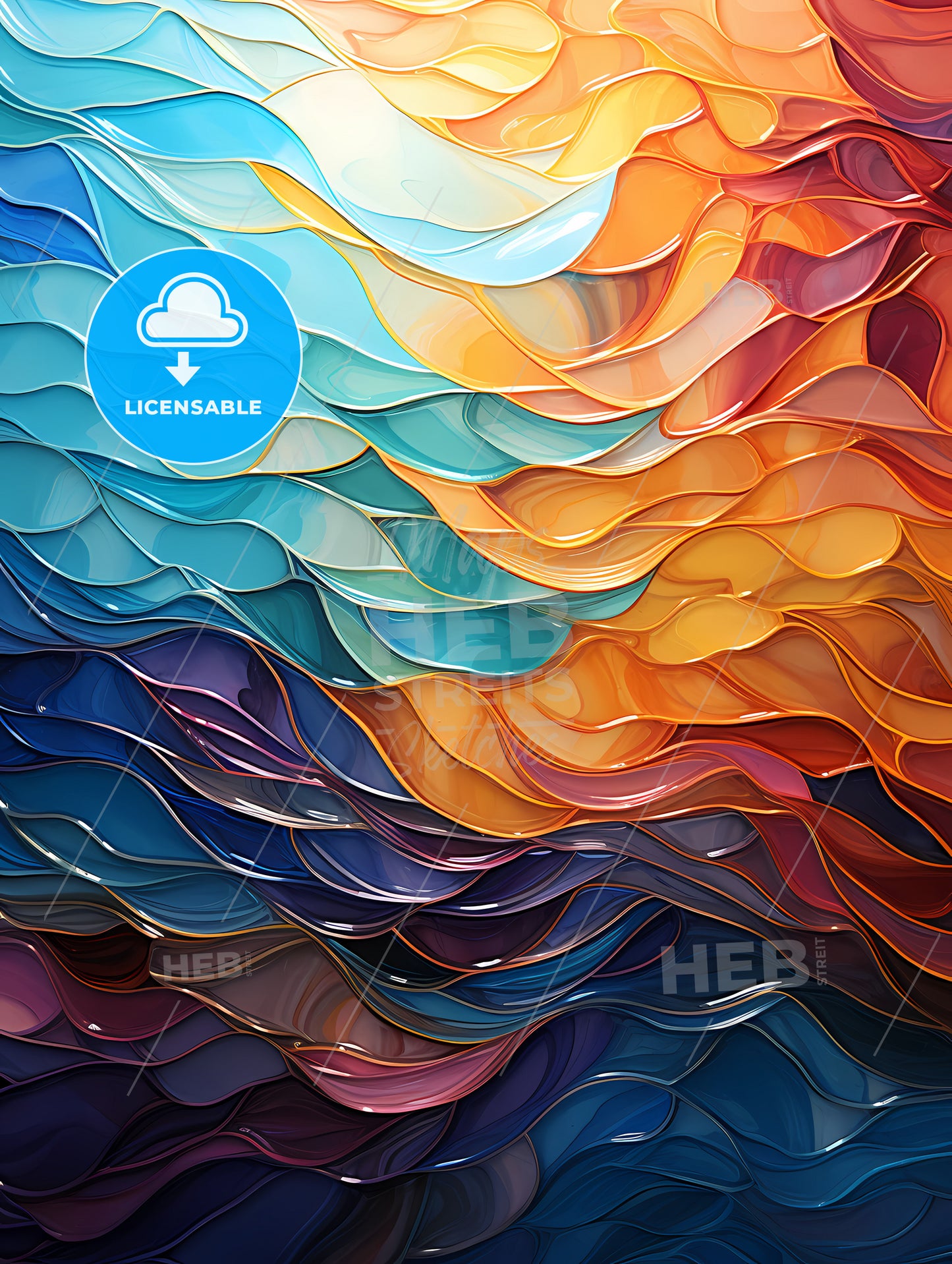 Close-Up of Wave Metal Plate