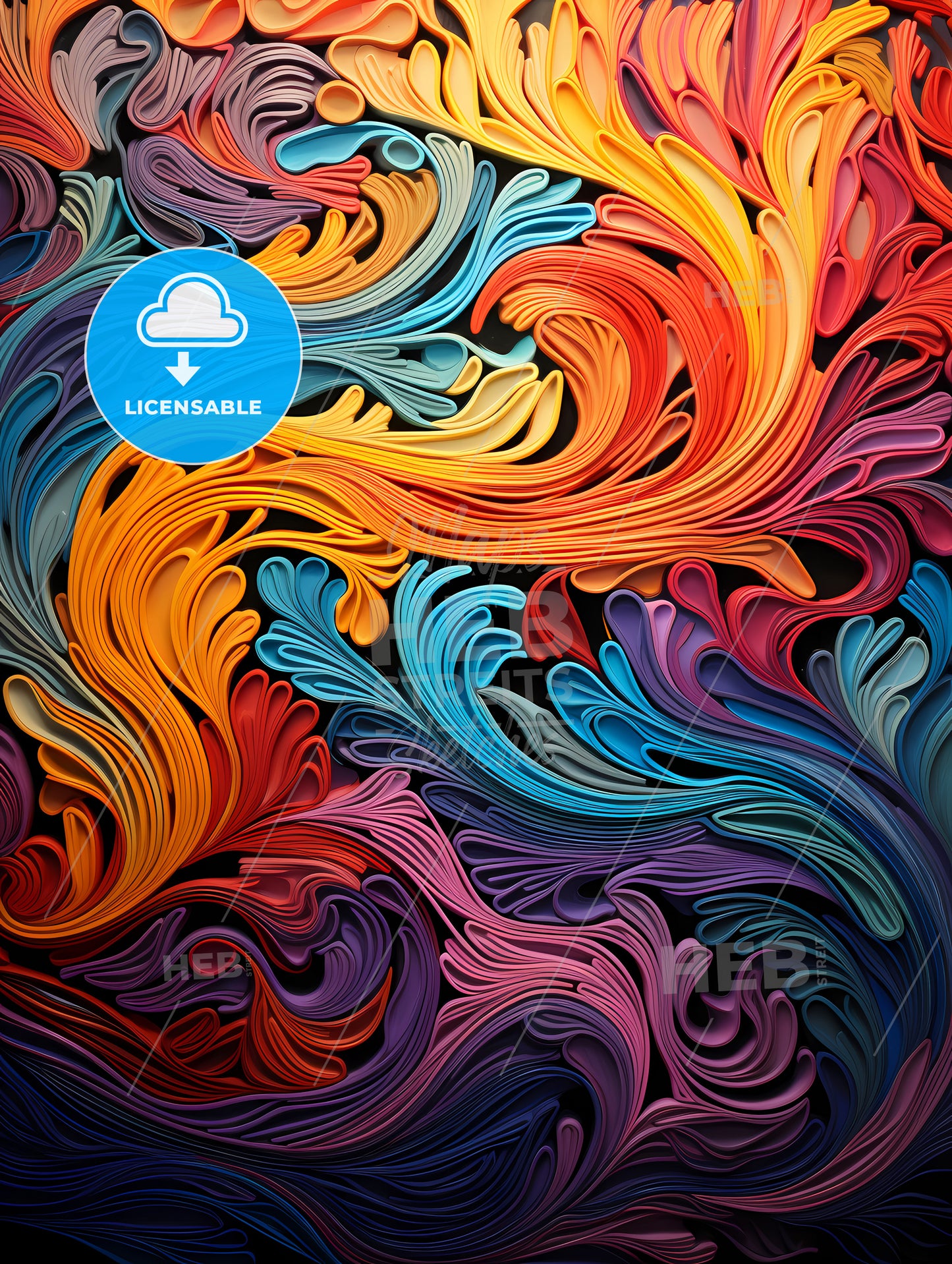 Close-Up of Wave Metal Plate