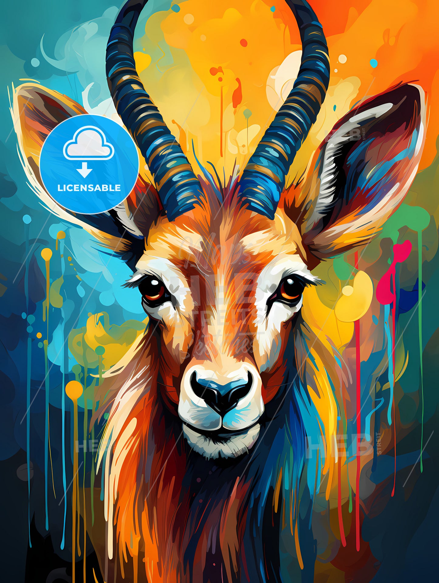 Endangered bontebok antelope