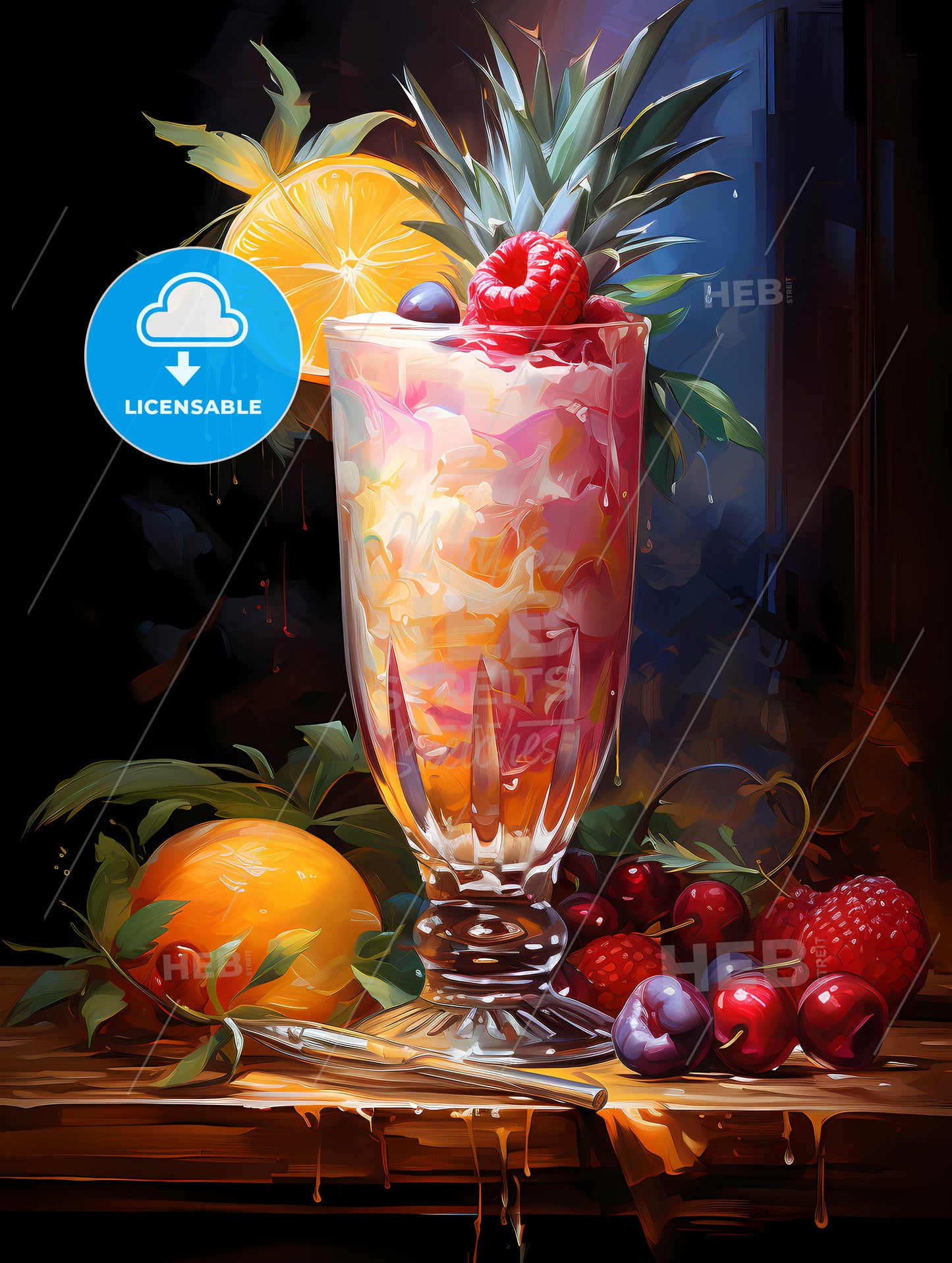 Pia colada cocktail