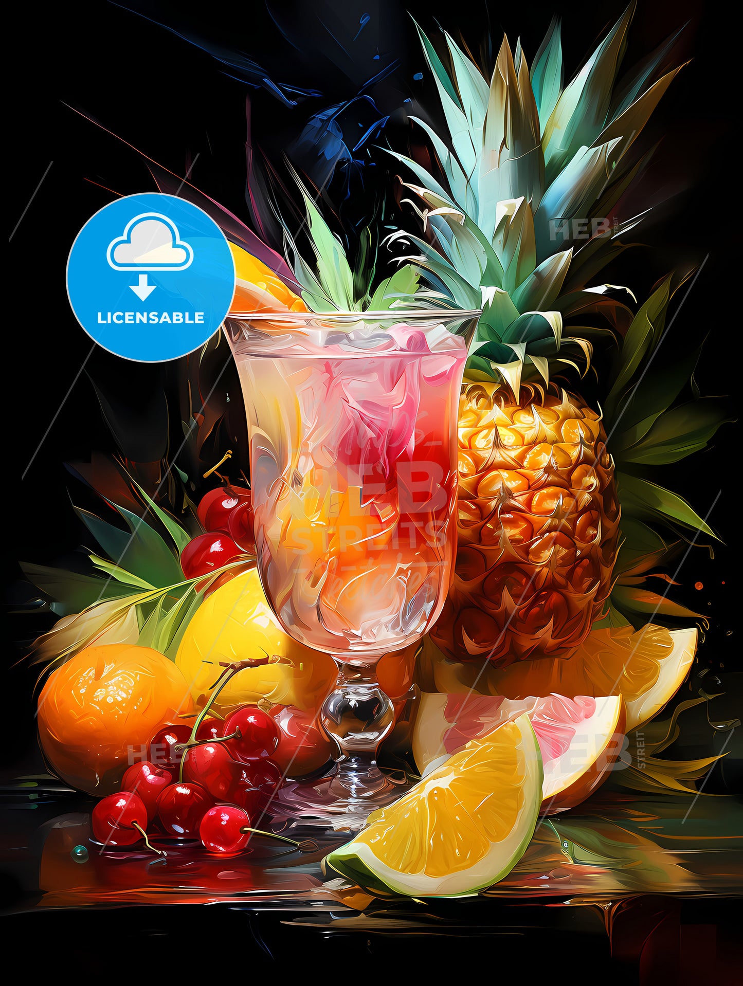 Pia colada cocktail