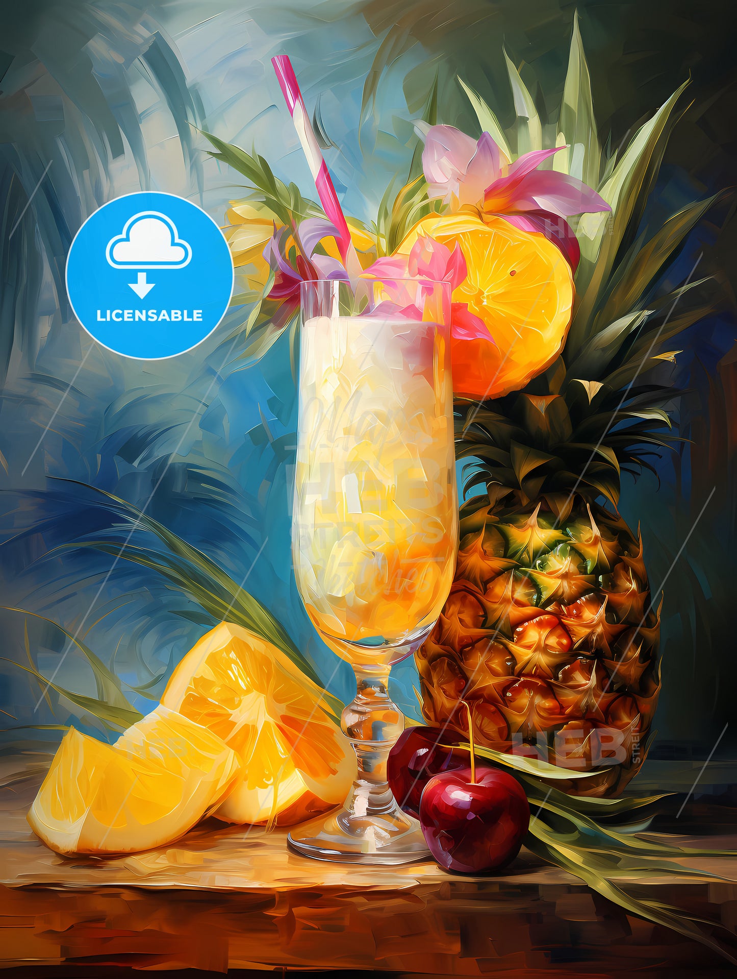 Pia colada cocktail
