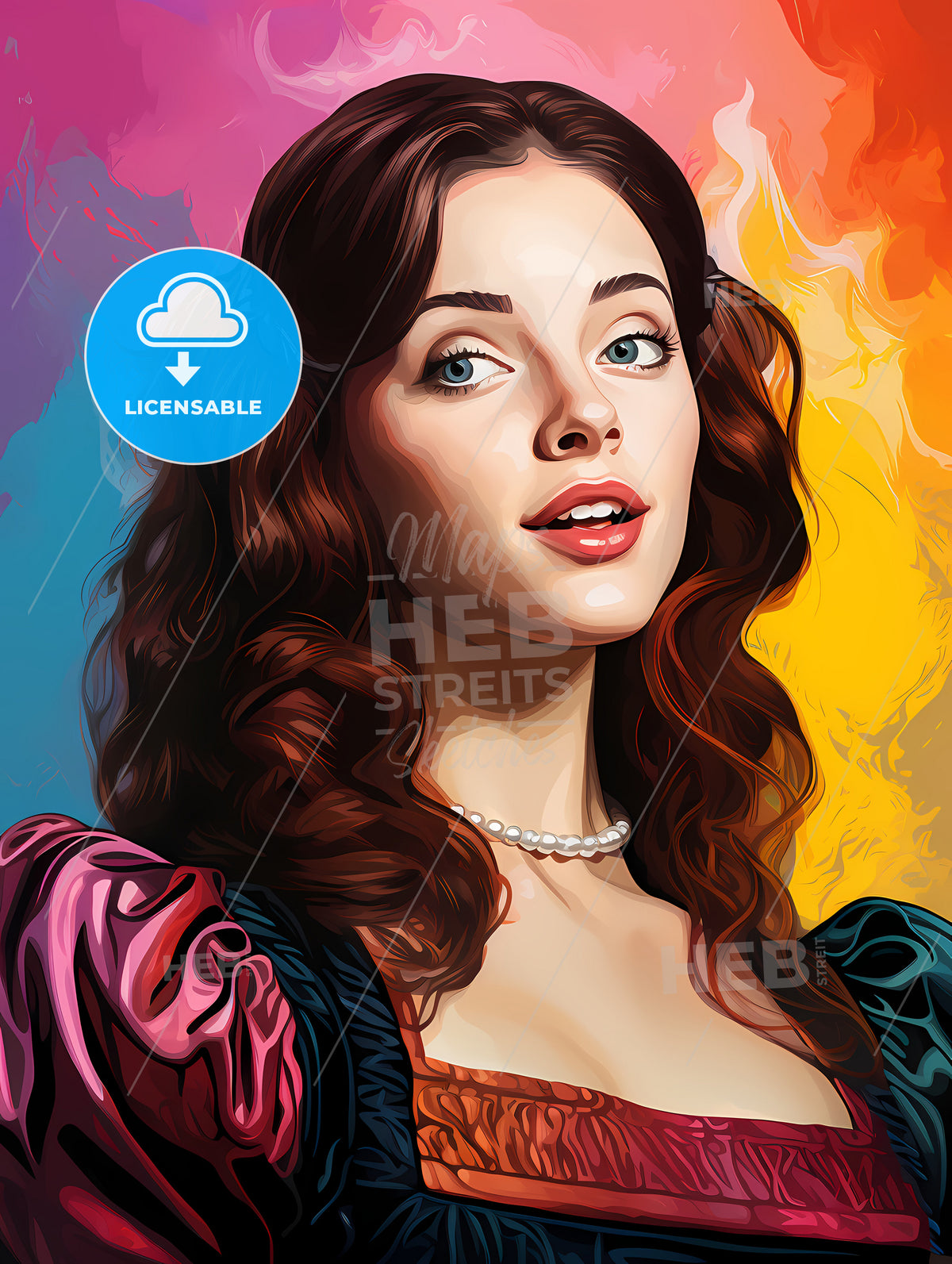 Pop Art illustration of woman with the speech bubble