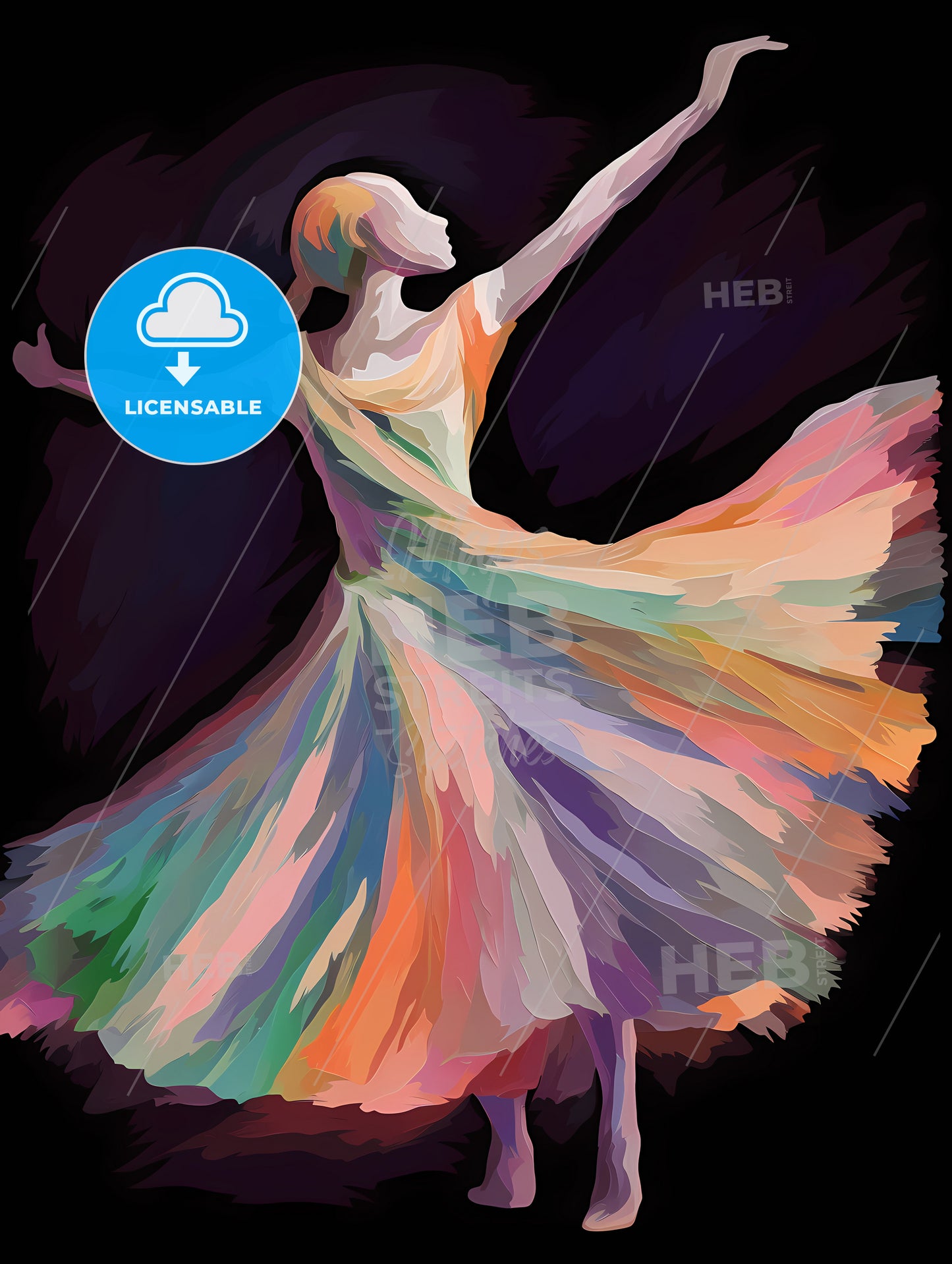 Silhouette of dancer