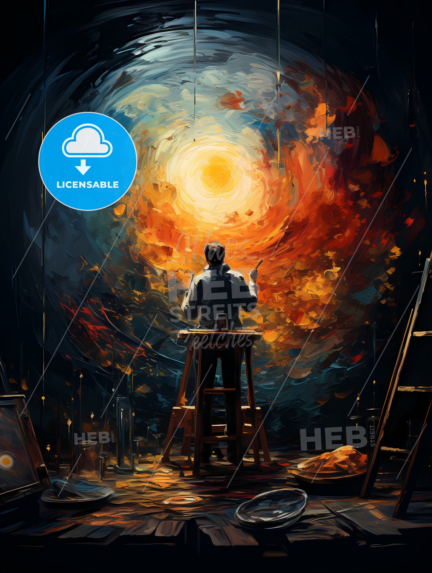 The full Moon through a 0.2-metre telescope.