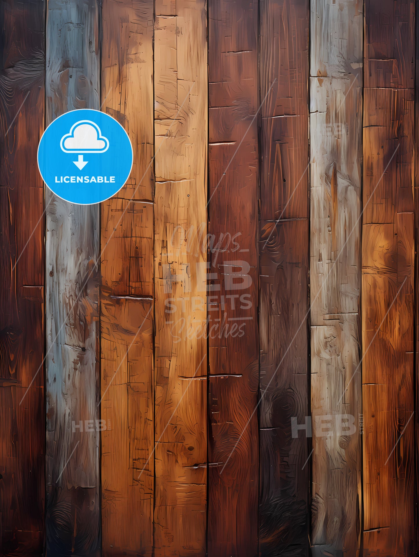 The Old brown wooden wall