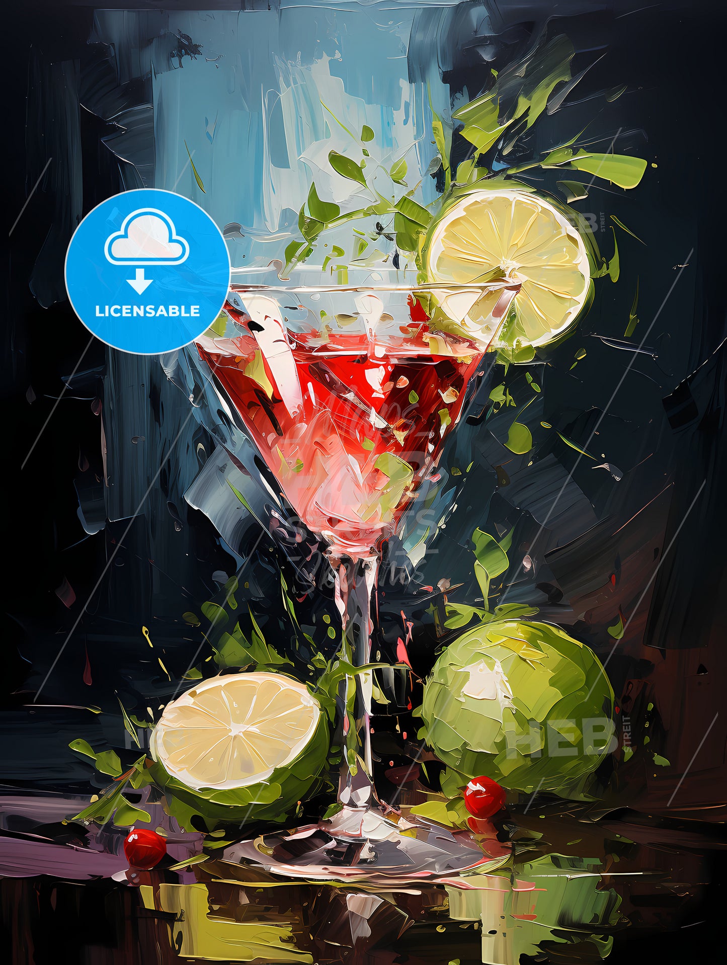 The watermelon martini tastes like summer