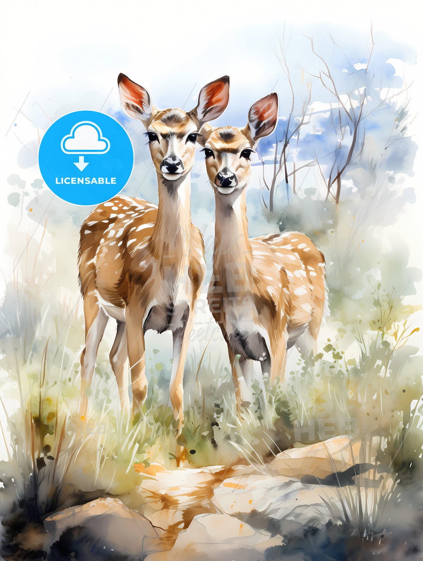 Two female Lesser Kudu Antelopes
