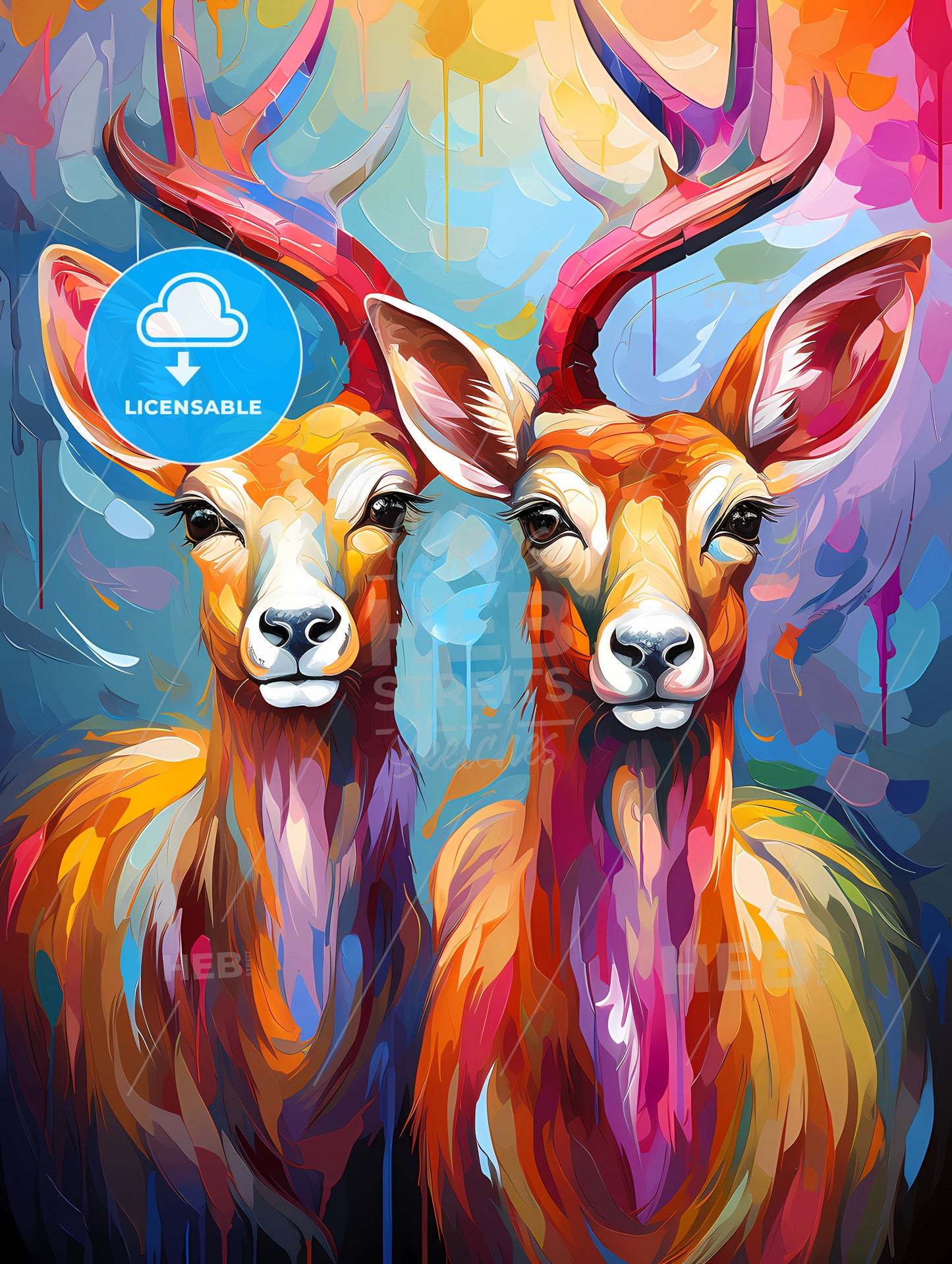 Two female Lesser Kudu Antelopes