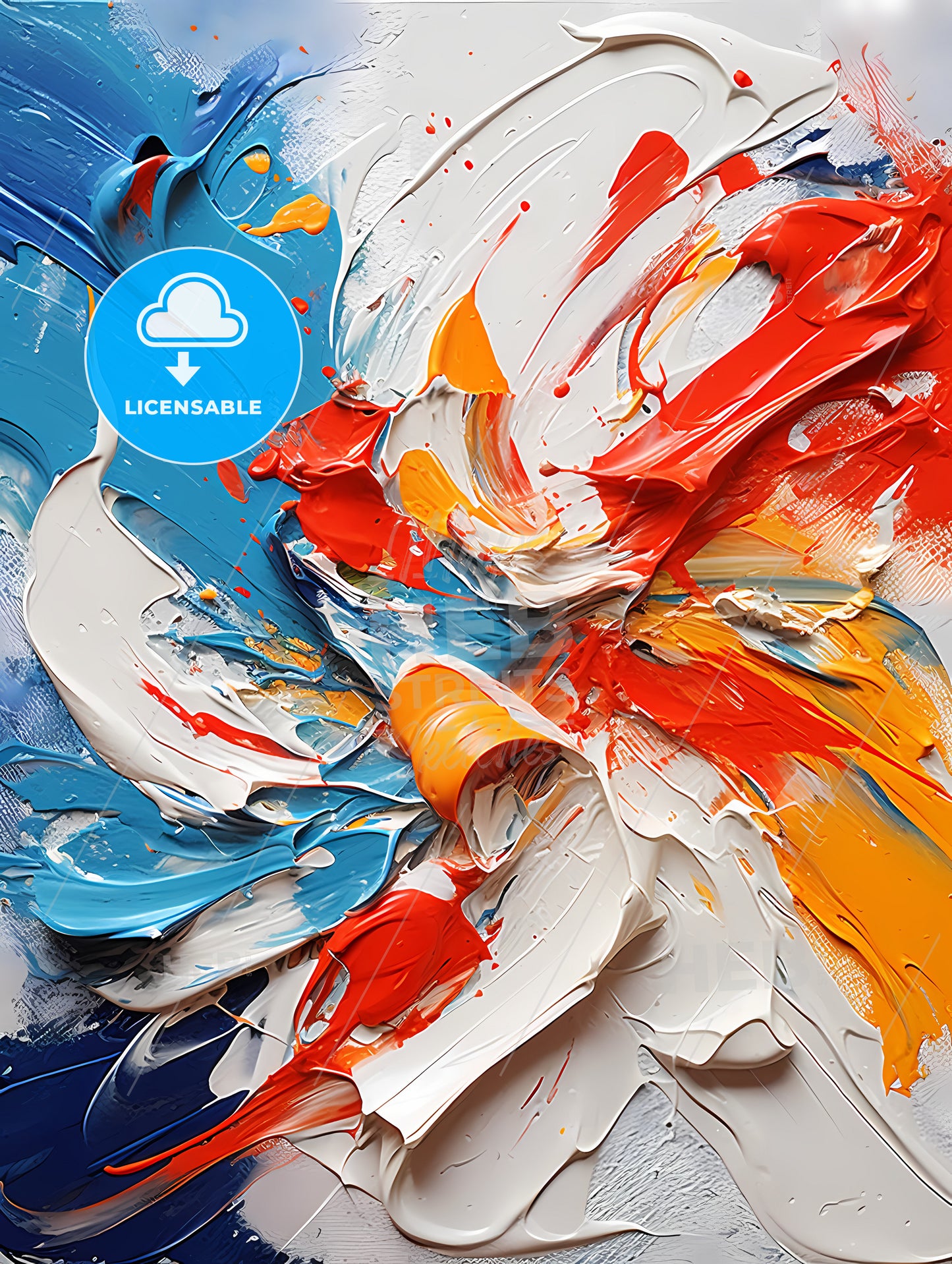 abstrack oil painting splashes