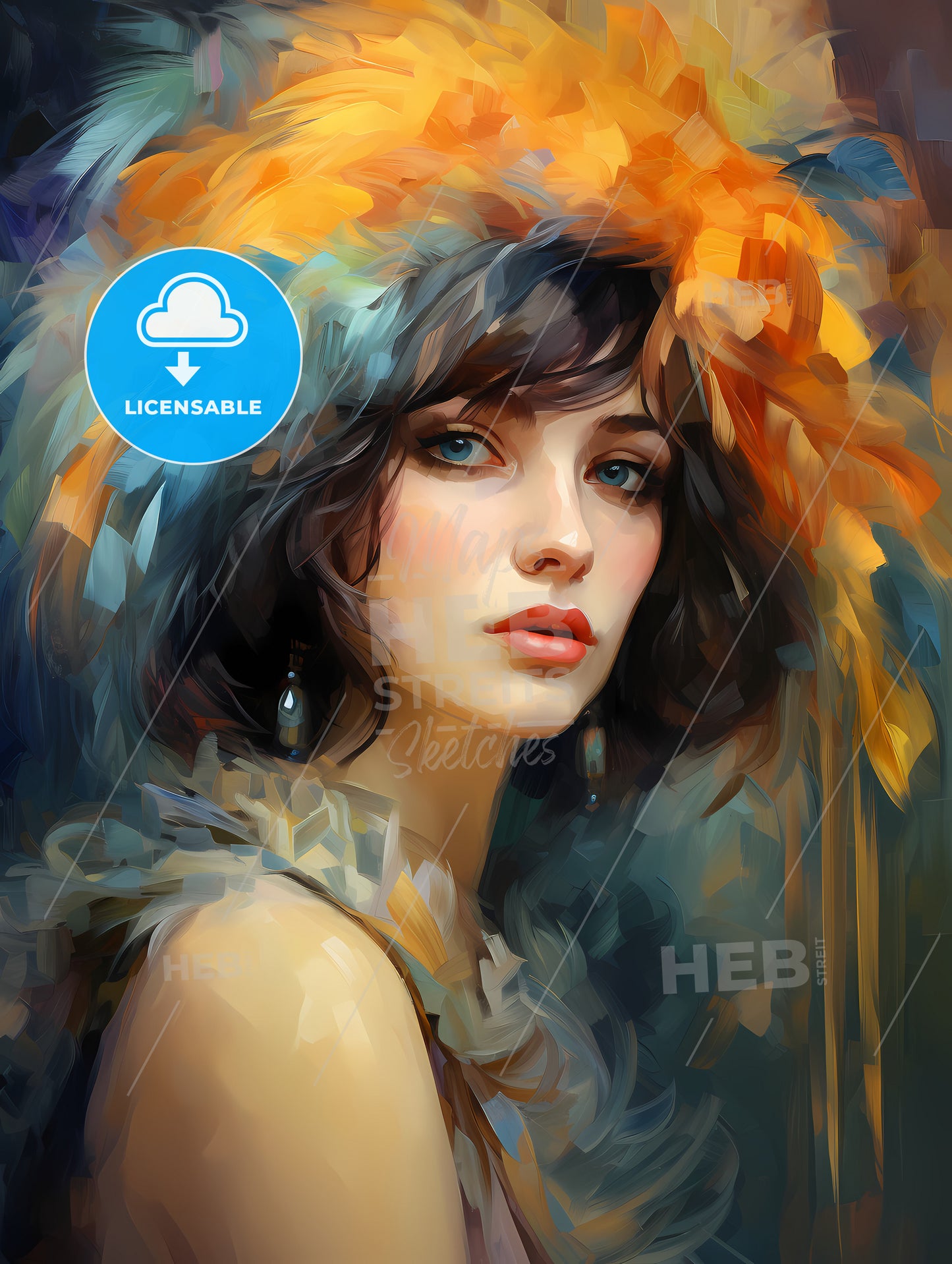 Beautiful woman retro flapper style roaring 20
