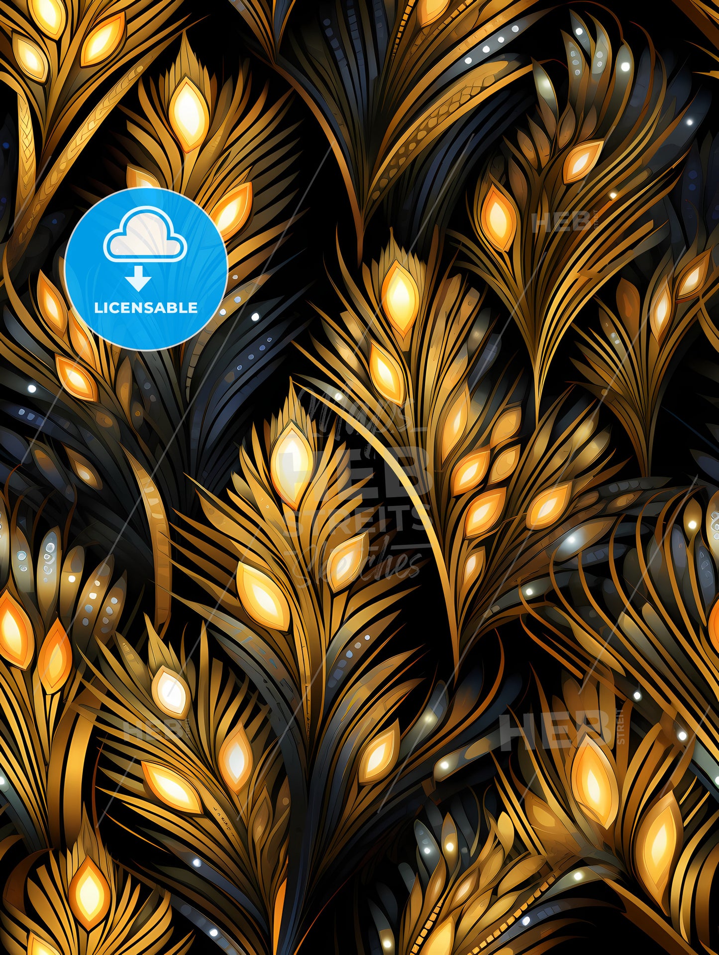 Dotted geometric ornament in art deco style