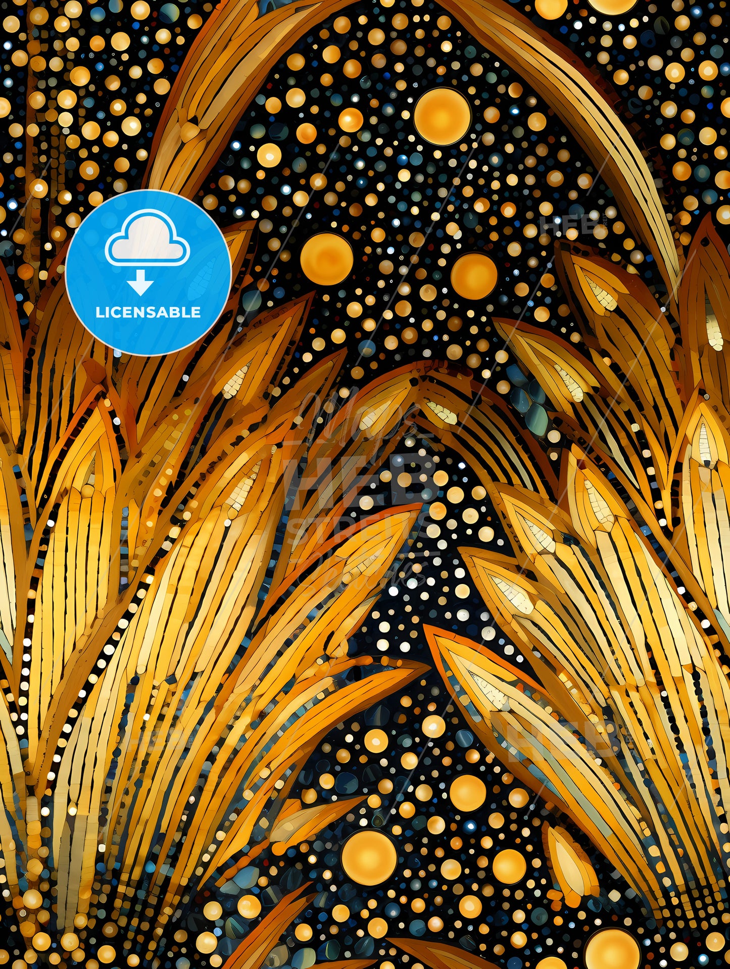 Dotted geometric ornament in art deco style