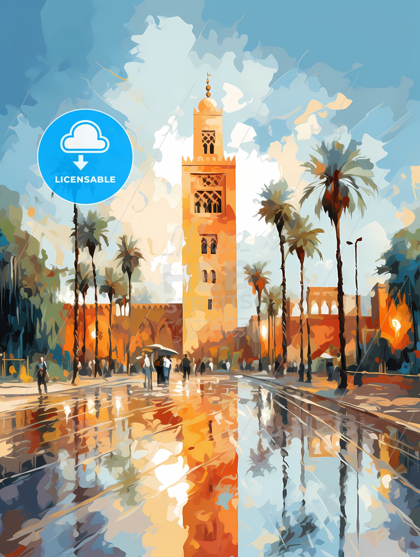 Famous Koutoubia Mosque in the city of Marrakech