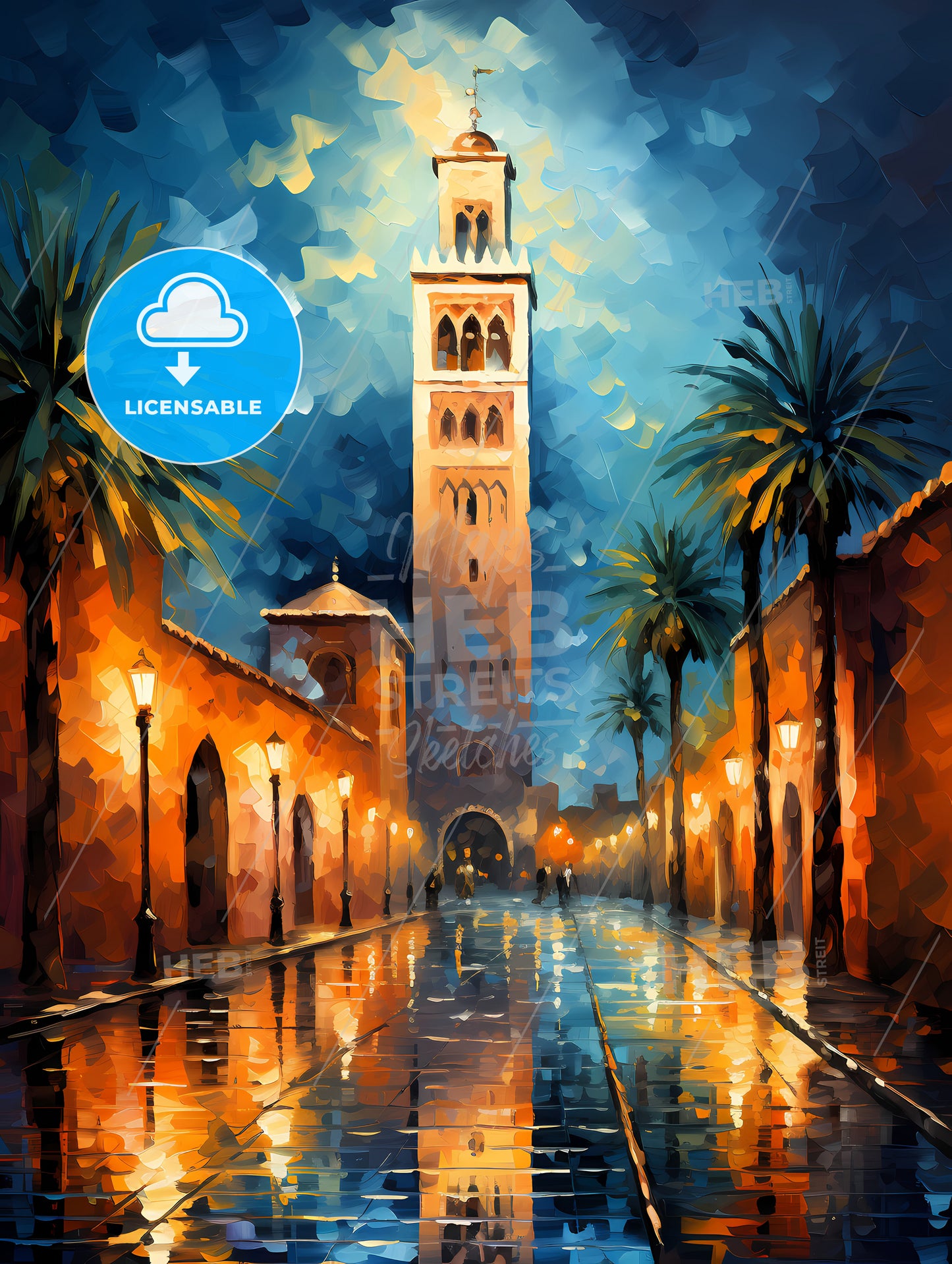 Famous Koutoubia Mosque in the city of Marrakech