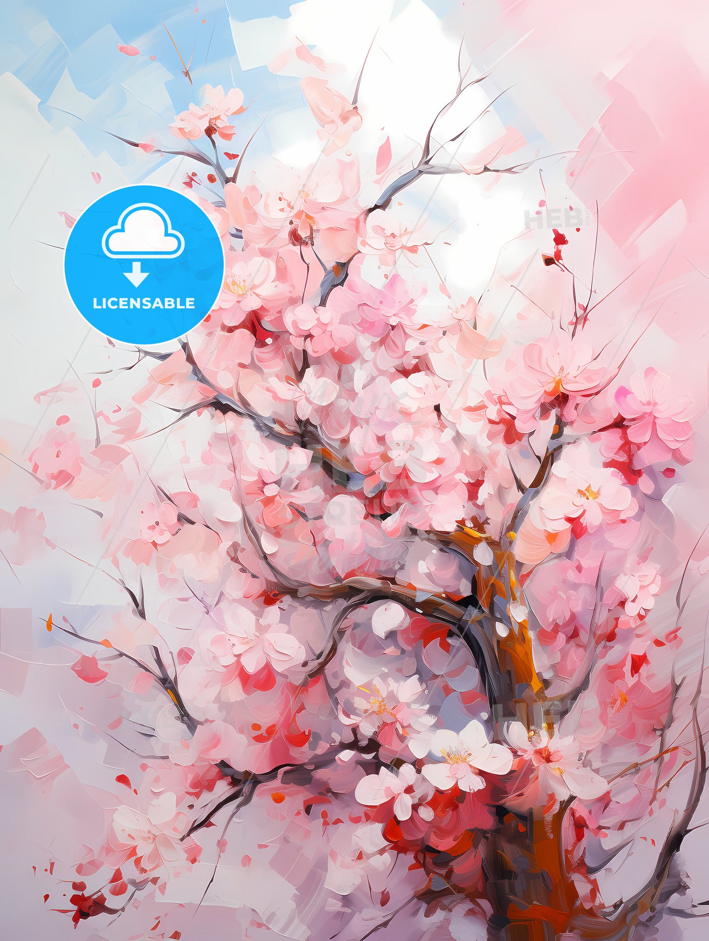 Fresh pink soft spring apple tree blossoms on white