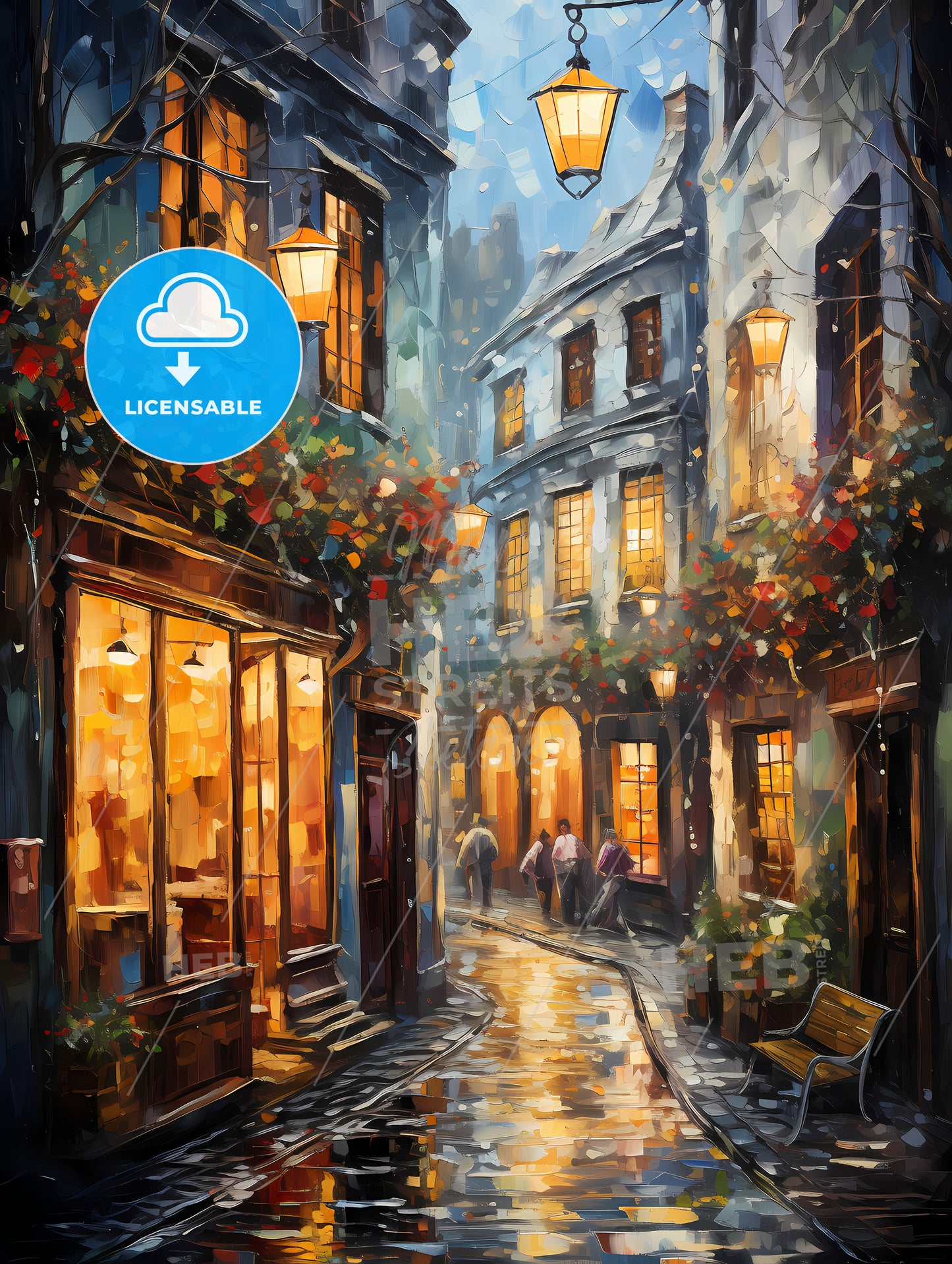 Old Galway city streetKerwan s Lanedecorated