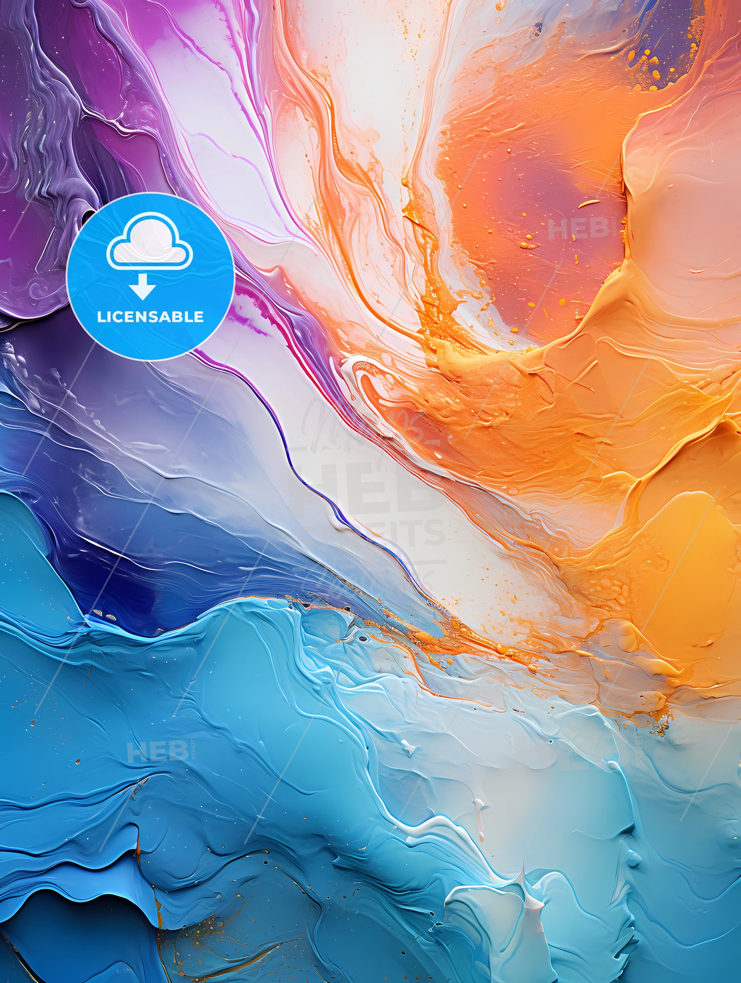 Unique textured reflective metallic abstract