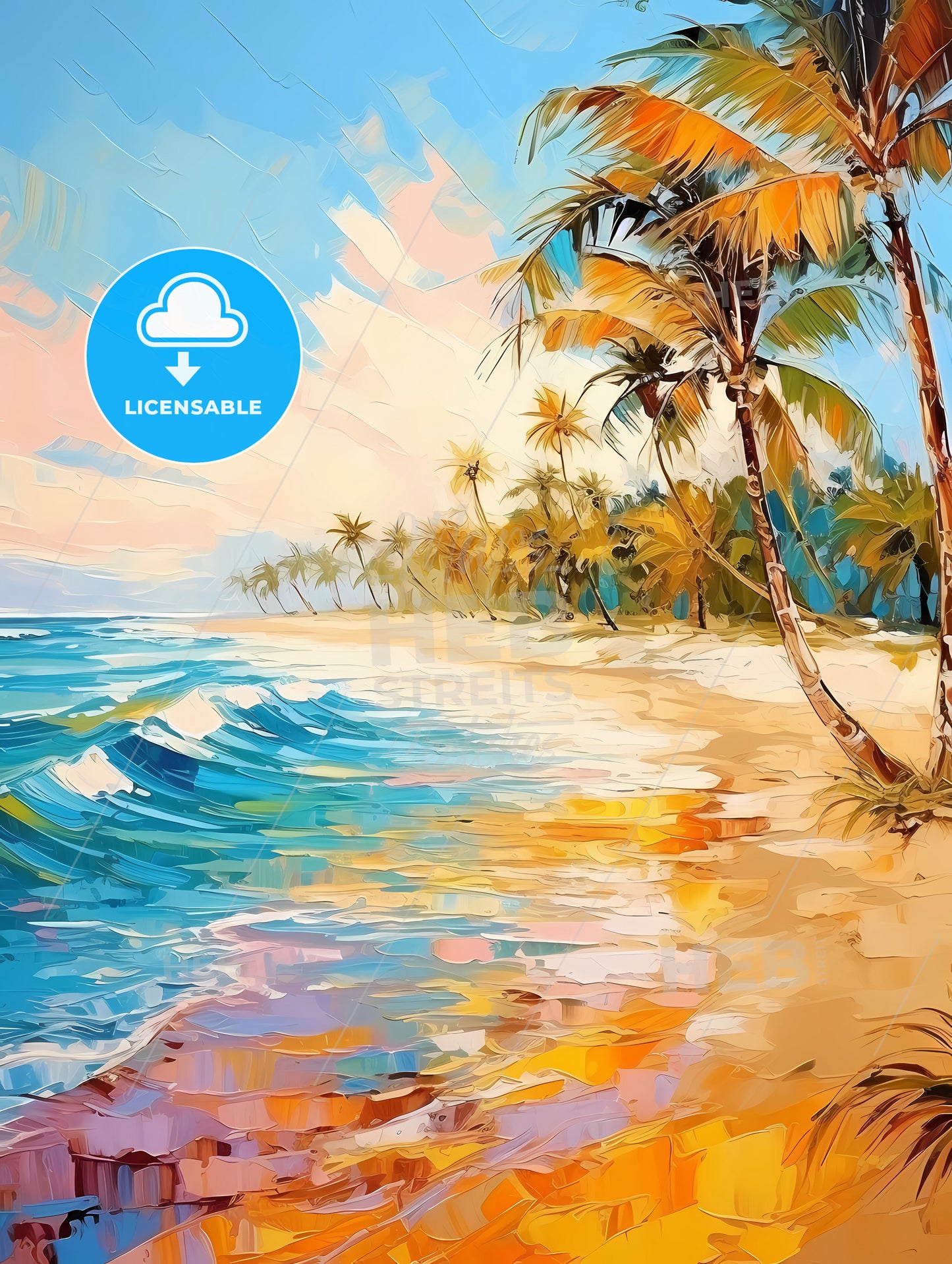 Wide paradise beach panorama background