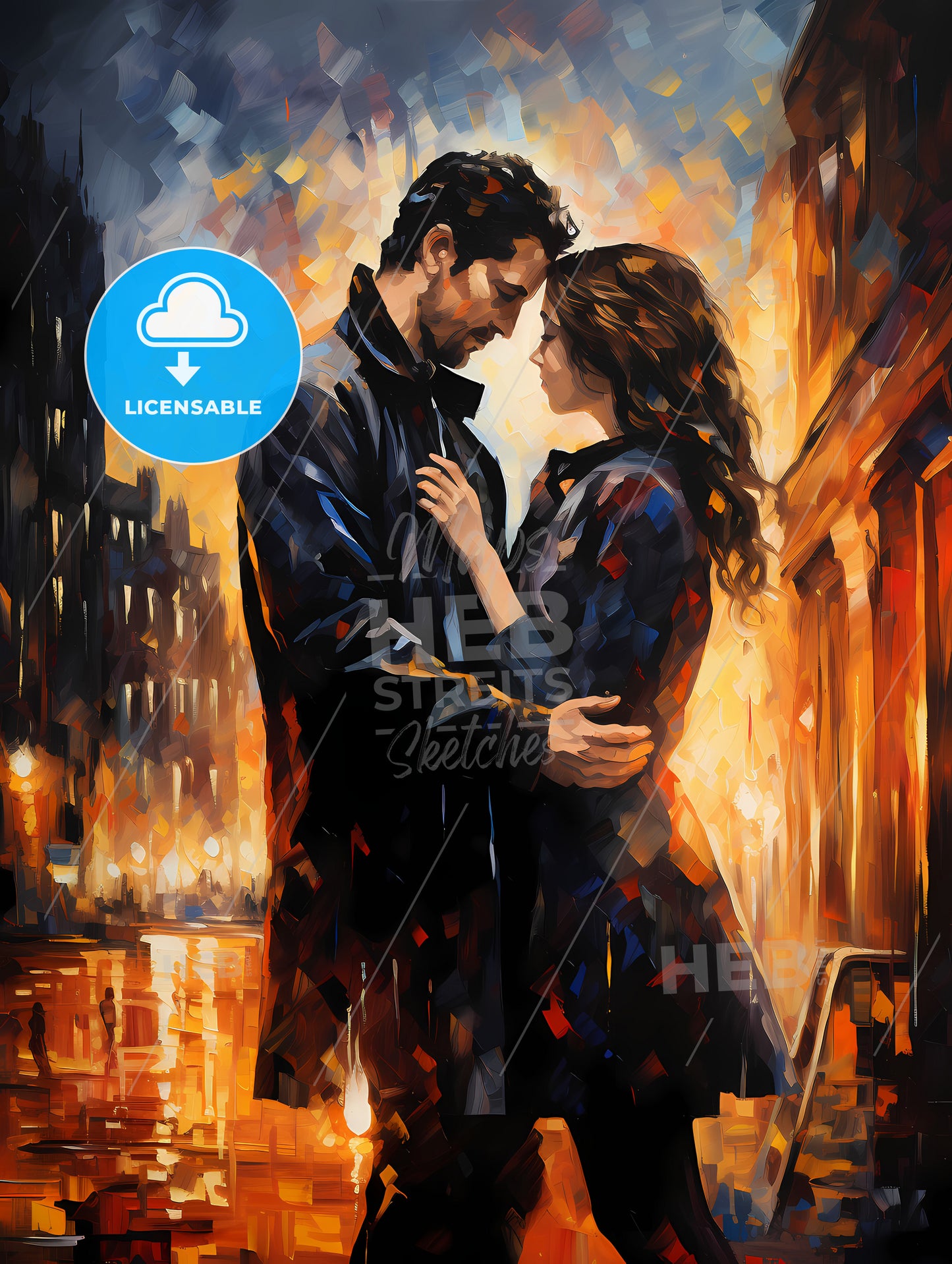 couple in times of the revolution in Paris