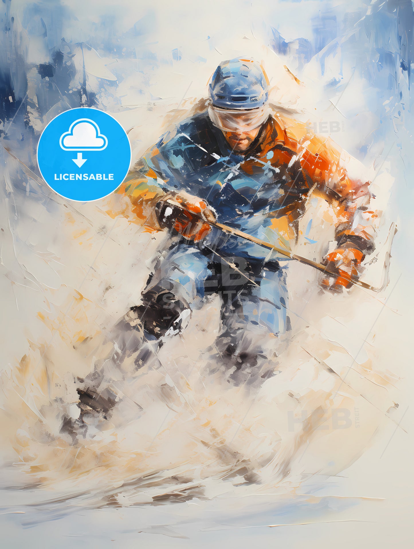 making Winter Sports on Frozen Lake