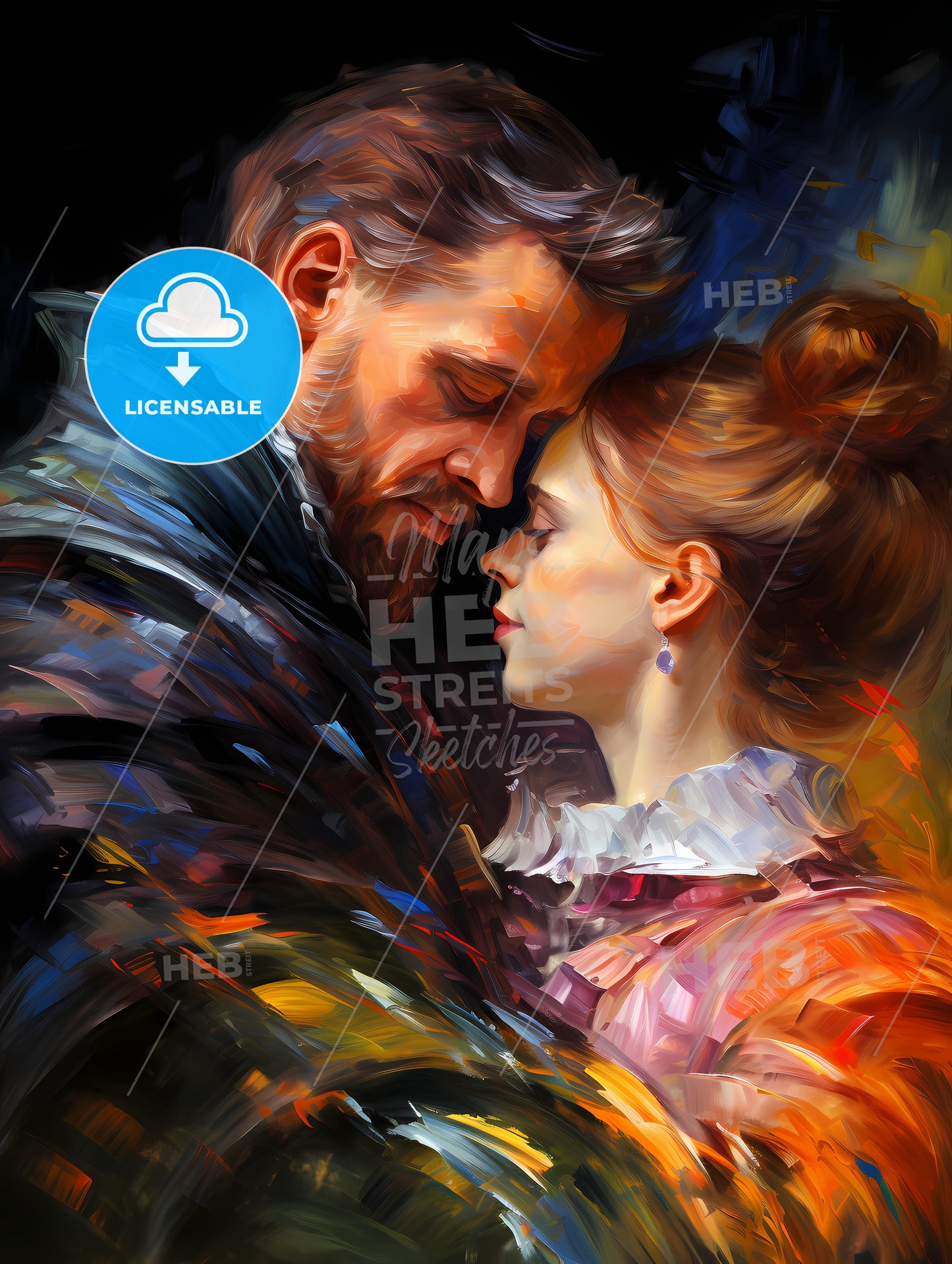 Peter Paul Rubens is talking with a model