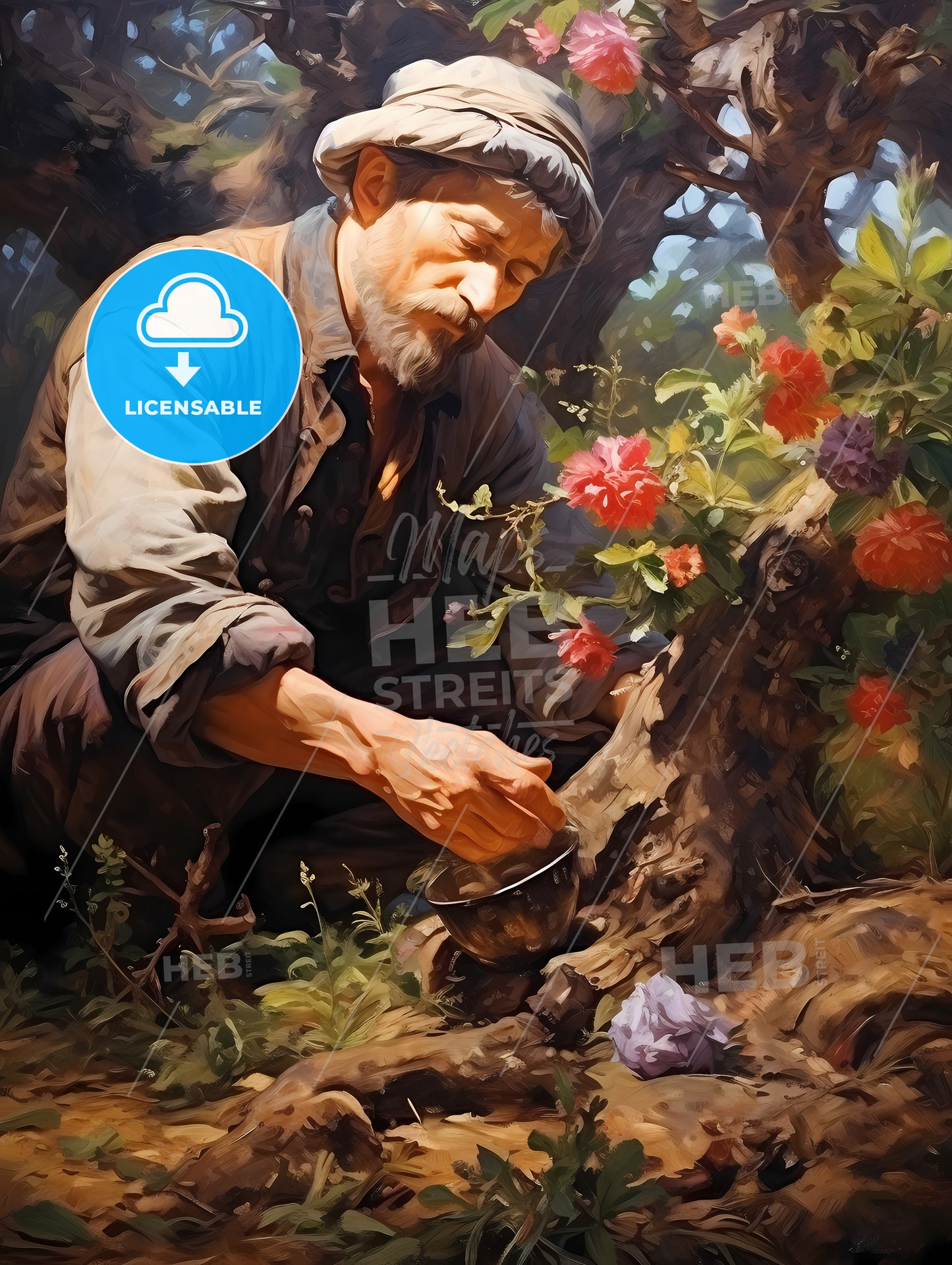 plantIng Apple tree in the Garden