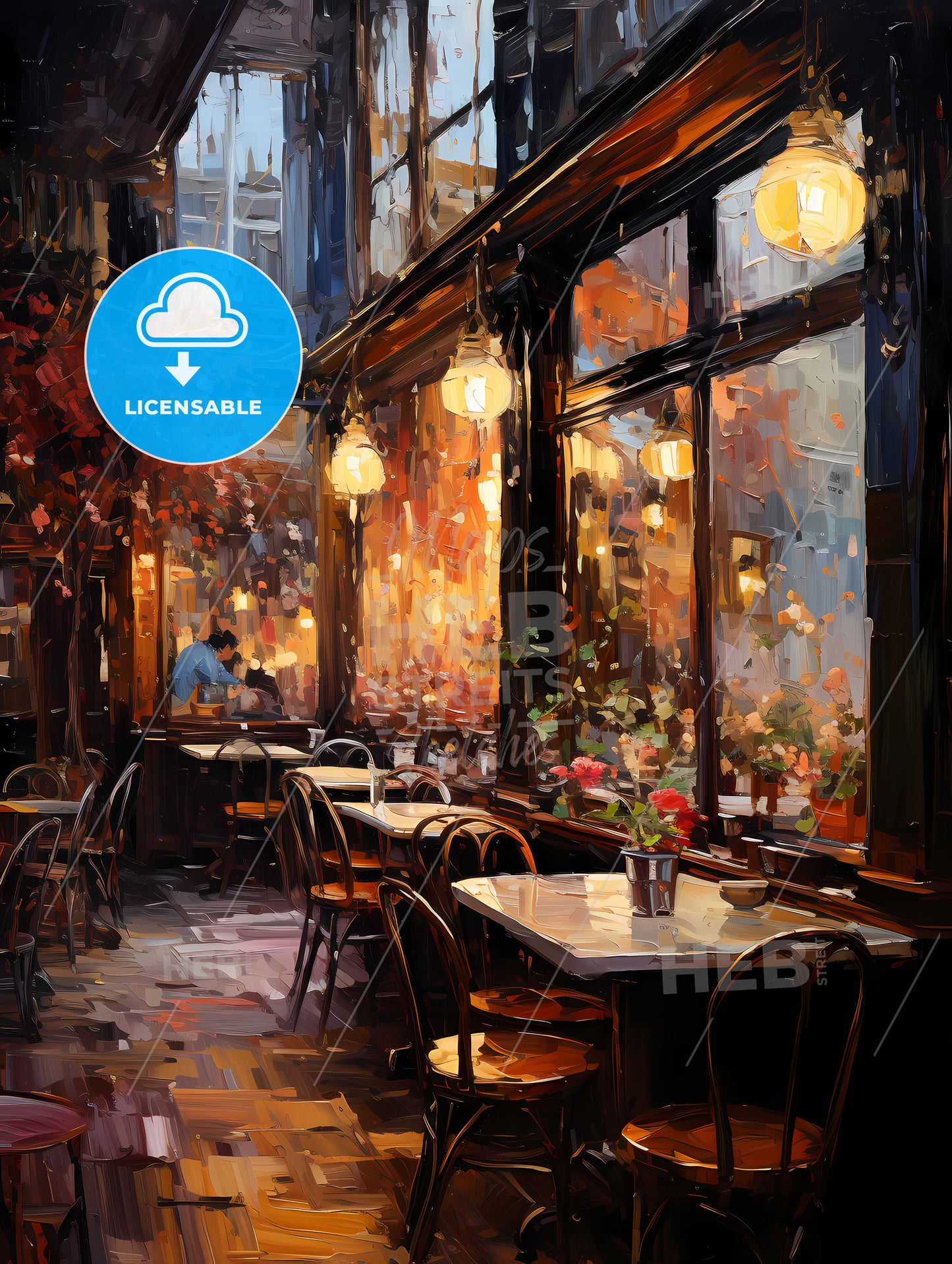 urban coffeehouse in Berlin in 20s