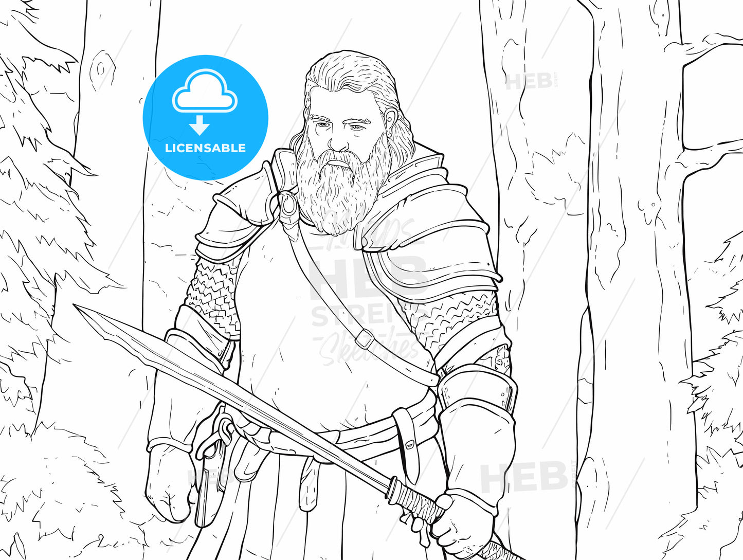 a fantasy-dwarf with a machete jungle.