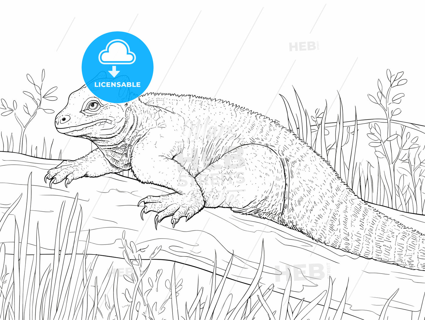 A goanna basks in the warmth of the outdoors