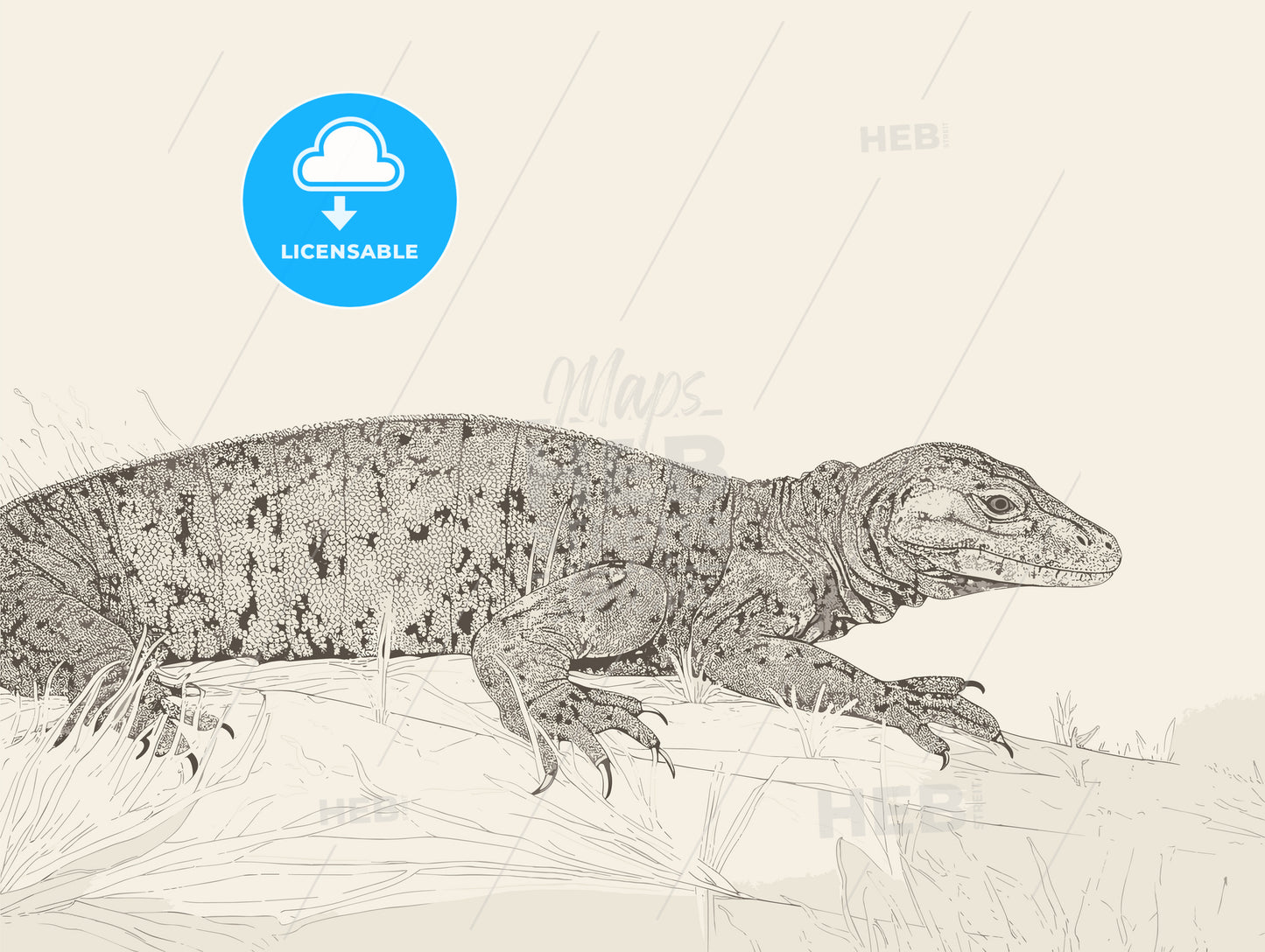 A goanna basks in the warmth of the outdoors