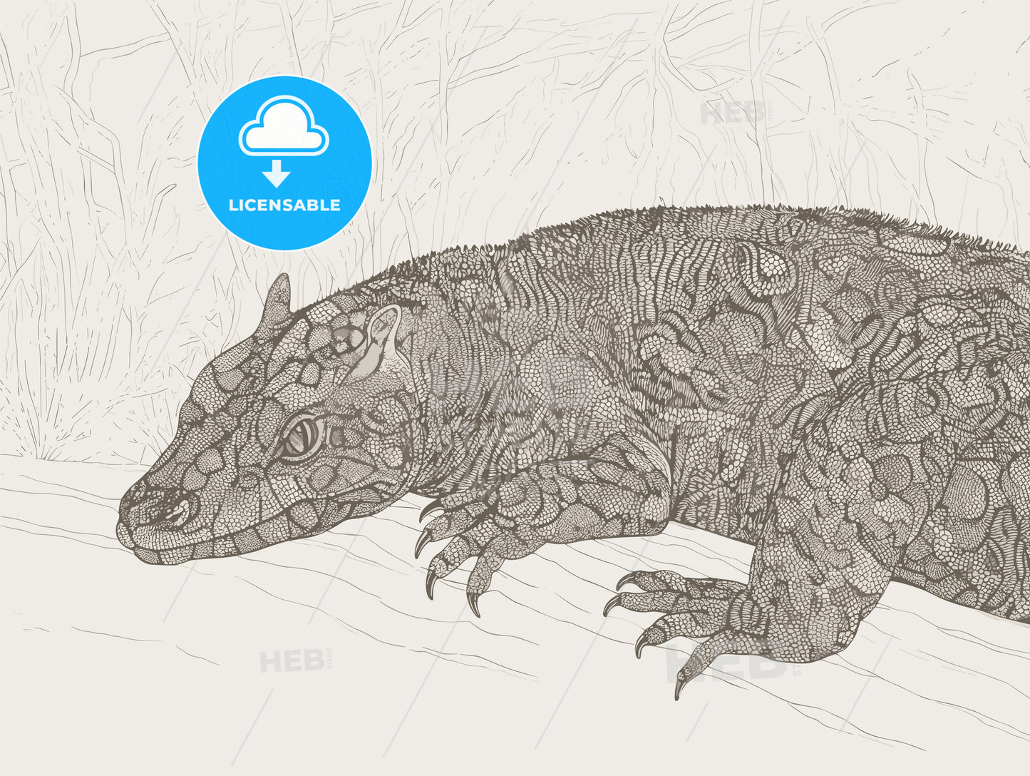 A goanna basks in the warmth of the outdoors