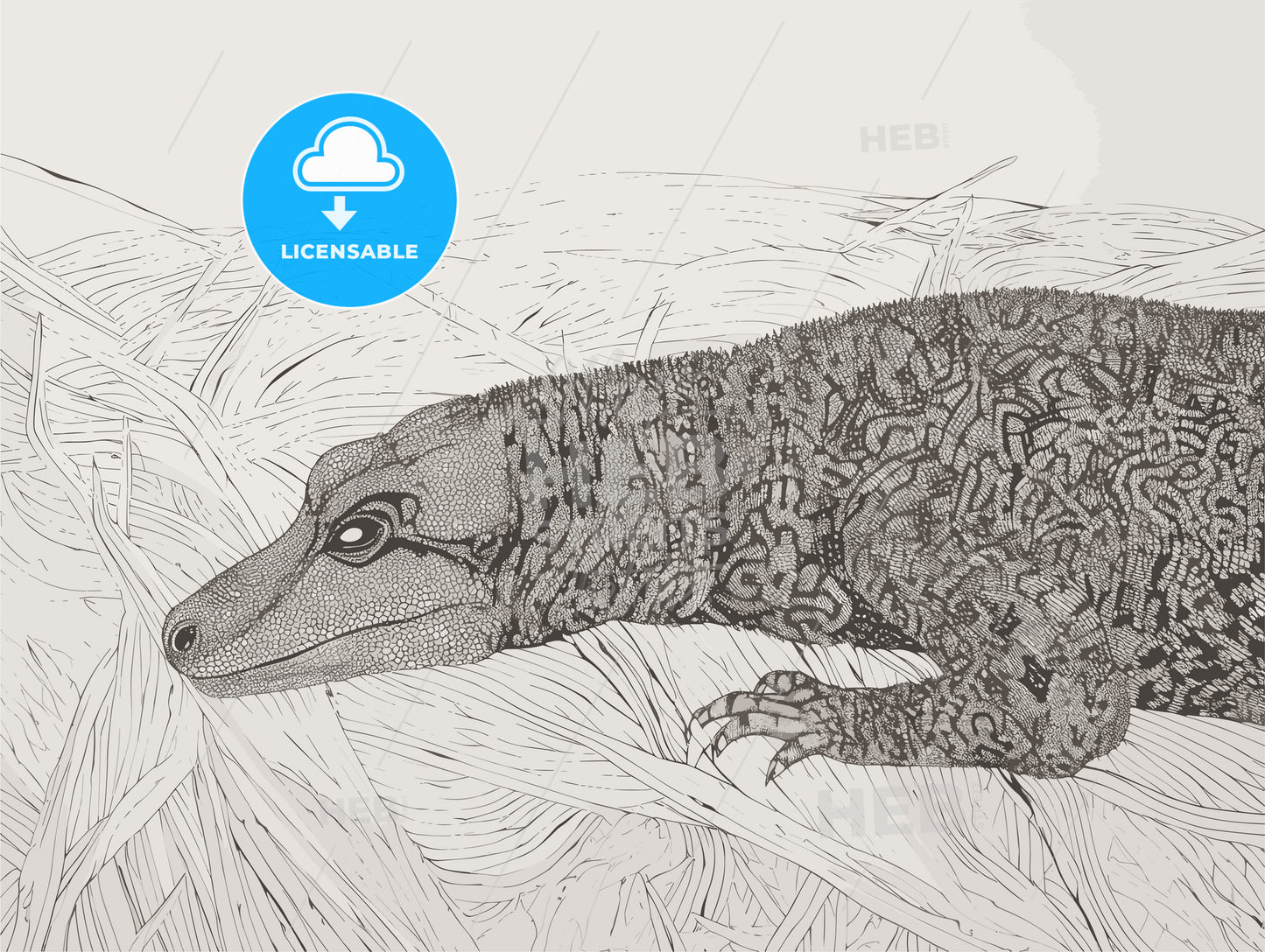 A goanna basks in the warmth of the outdoors