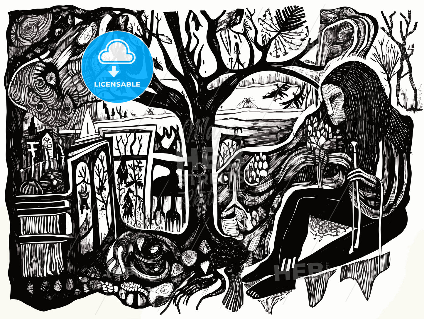 a students drawing from life.