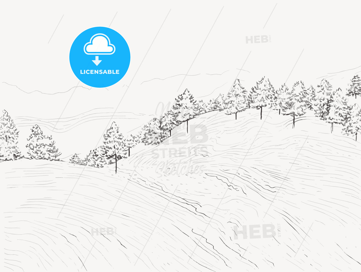 Christmas Greetings - a snow covered landscpe