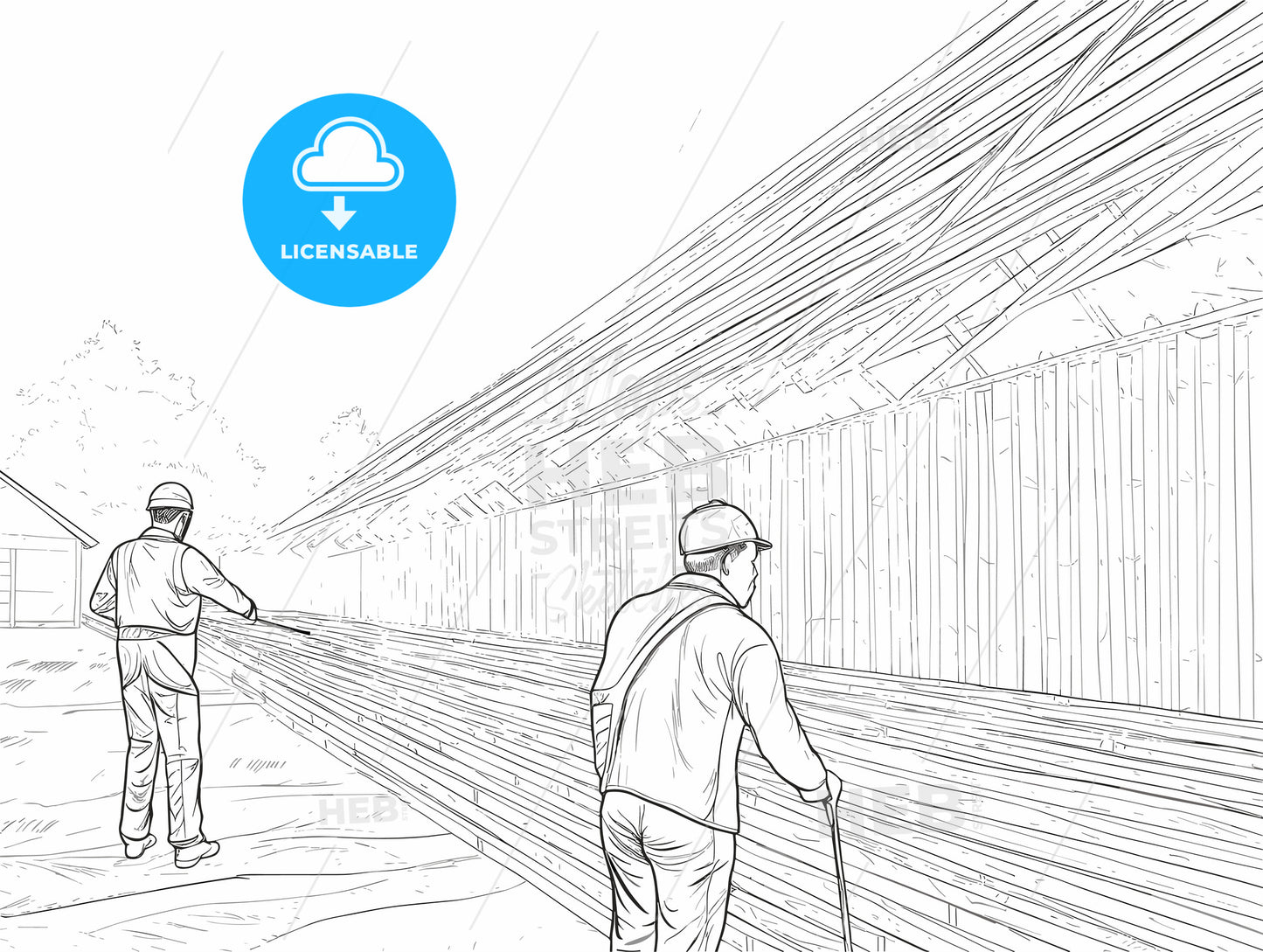 Construction Contractors building a new home