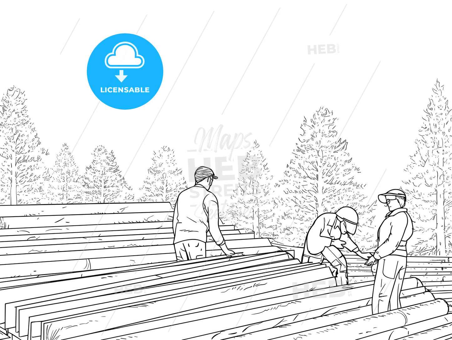 Construction Contractors building a new home