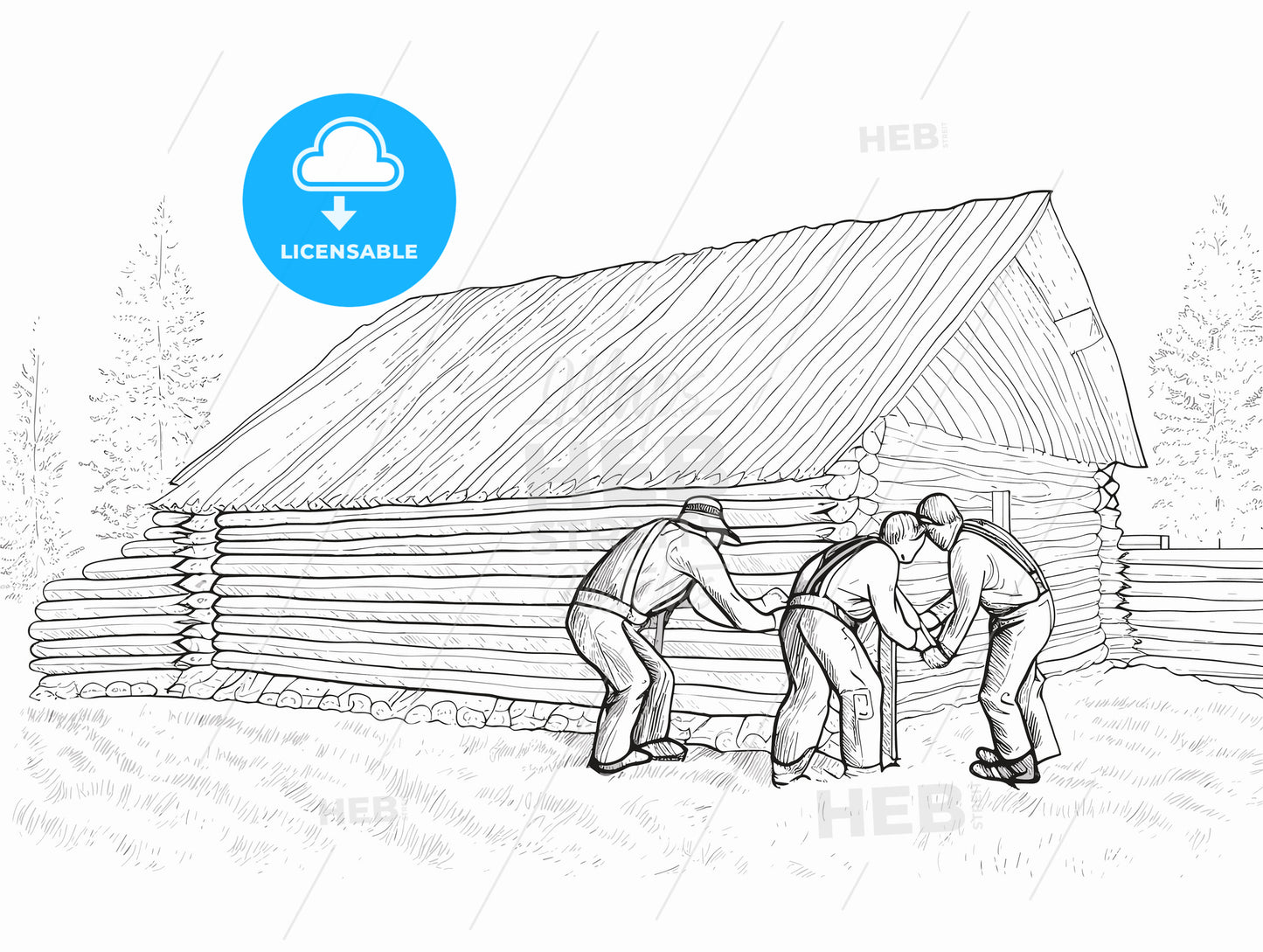 Construction Contractors building a new home