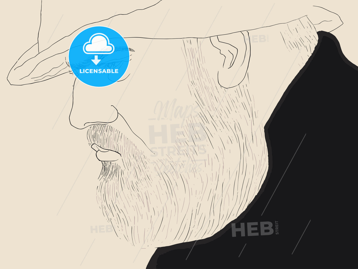 gilbert woods man in a hat 1907.