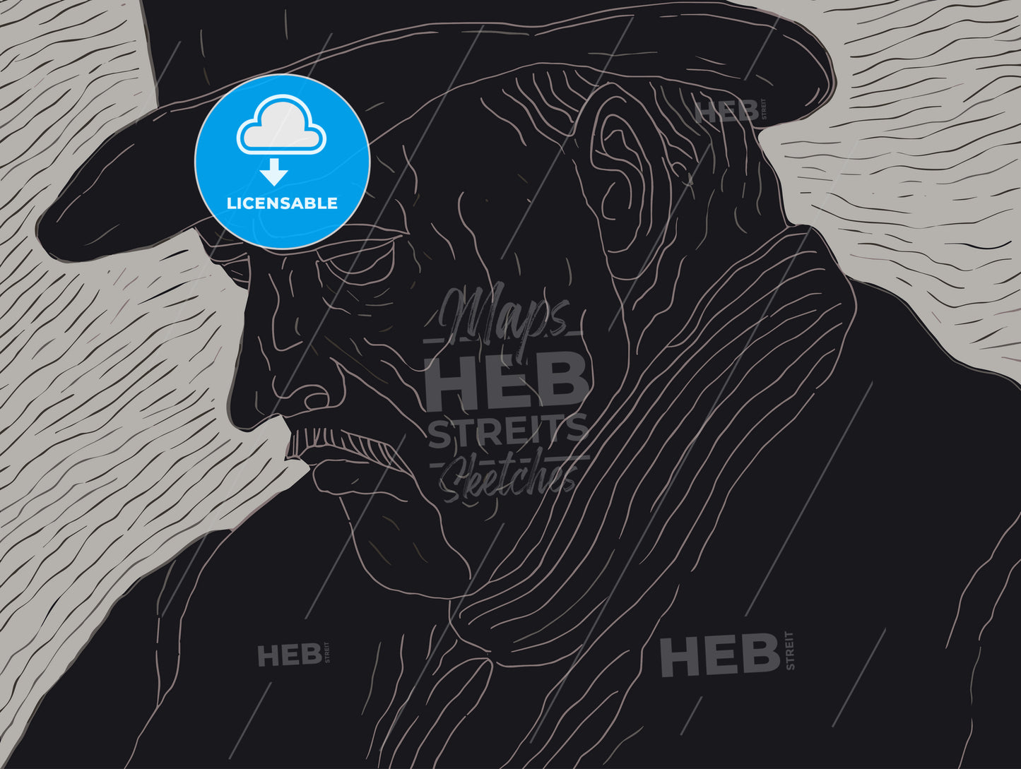 gilbert woods man in a hat 1907.