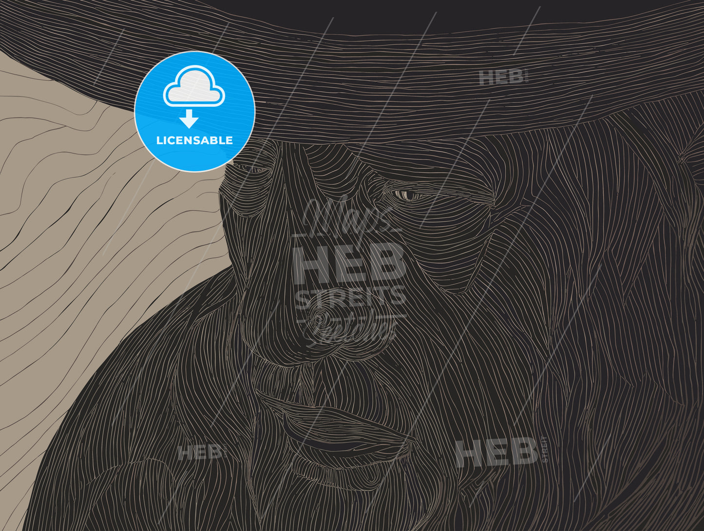 gilbert woods man in a hat 1907.