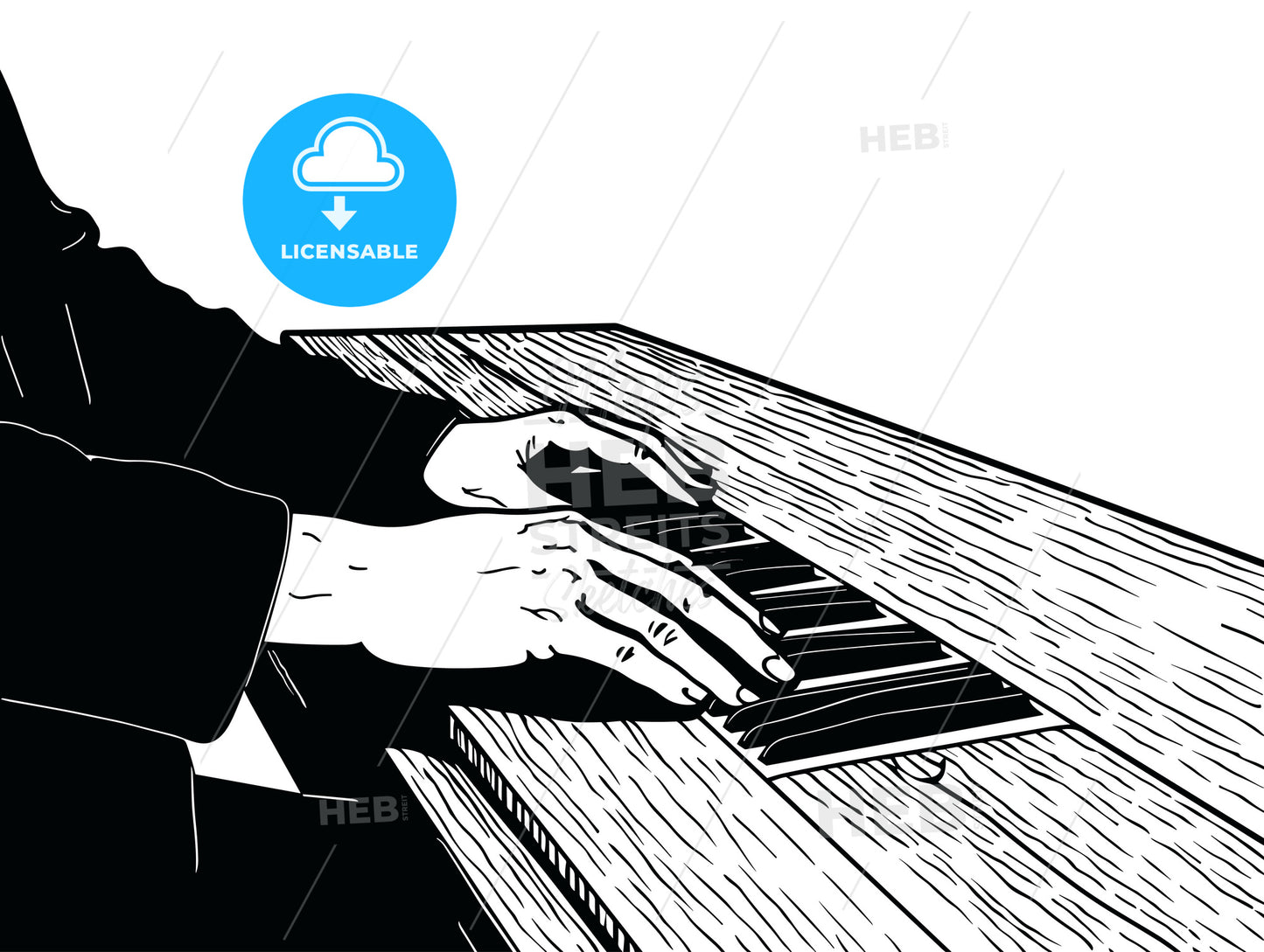 Hands typing on keyboard