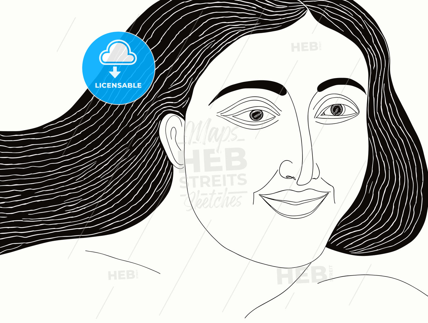 Happy woman because of studying