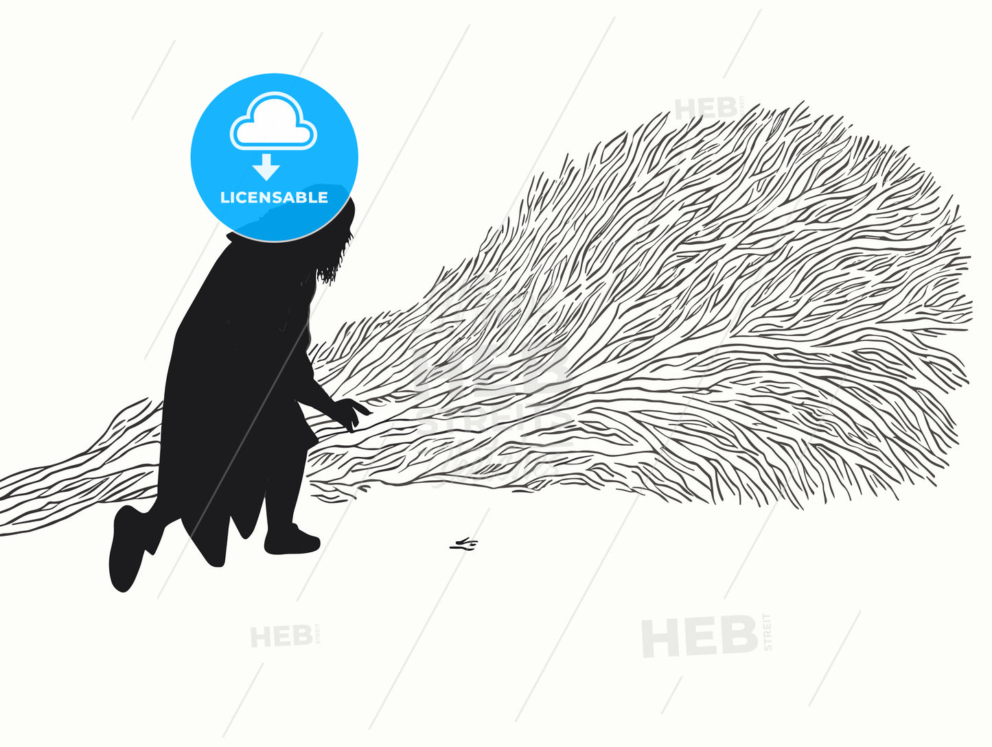 Linocut print who gets to decide.