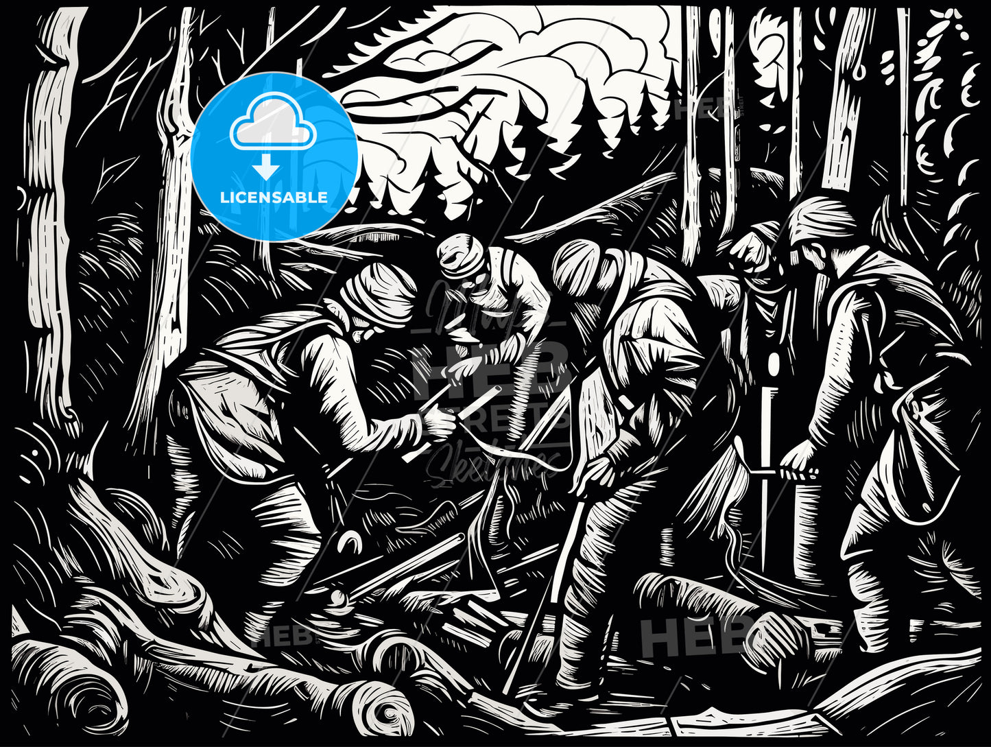 medeival timber poachers.