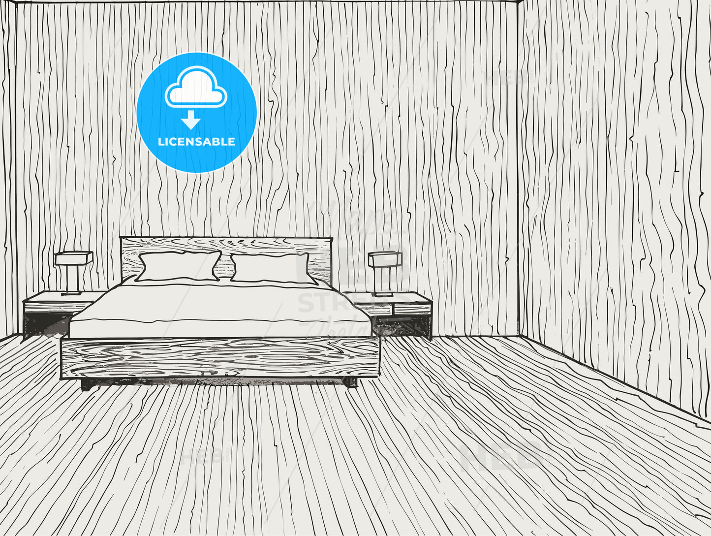 modern hotel room iterieur