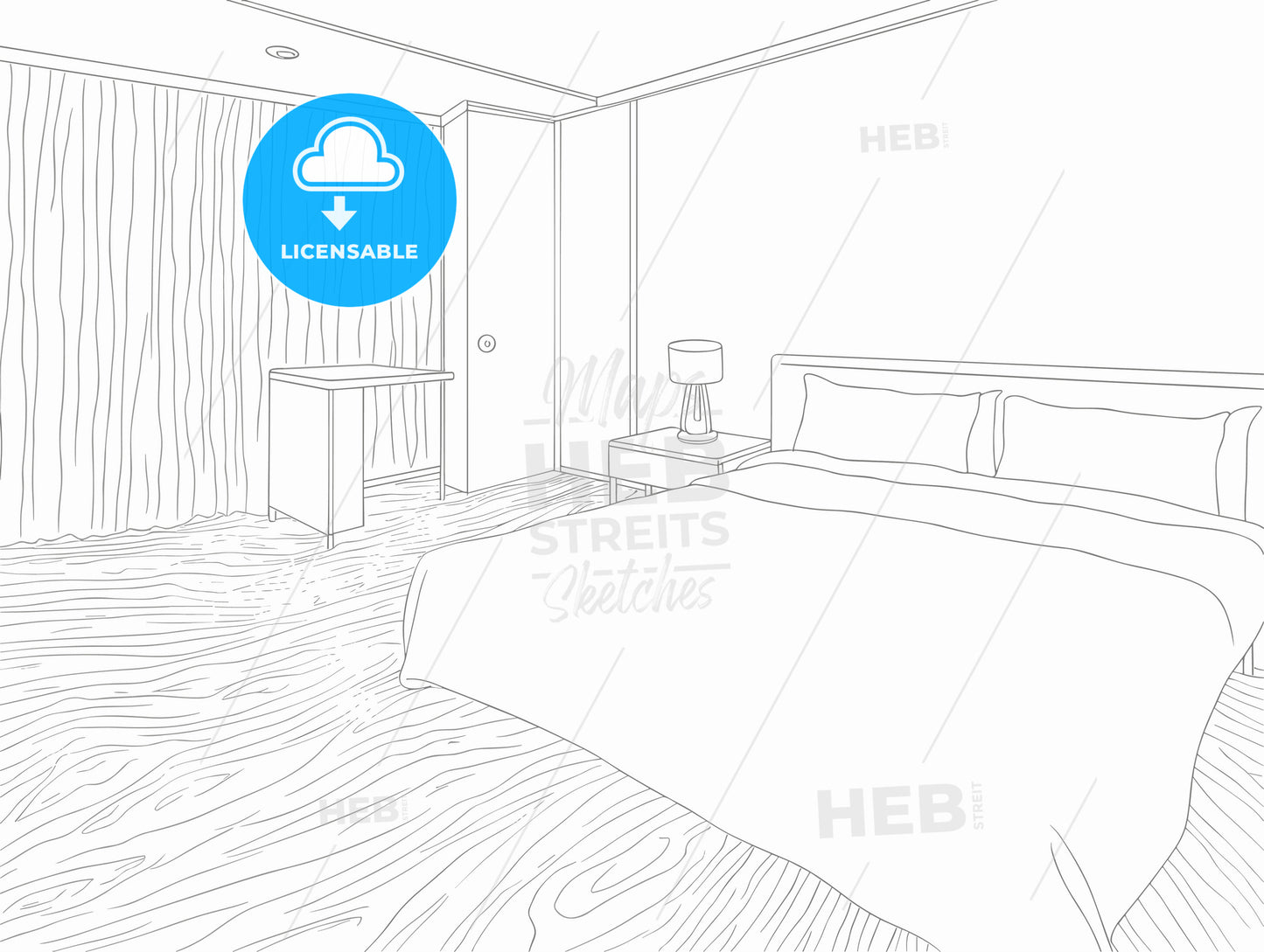 modern hotel room iterieur