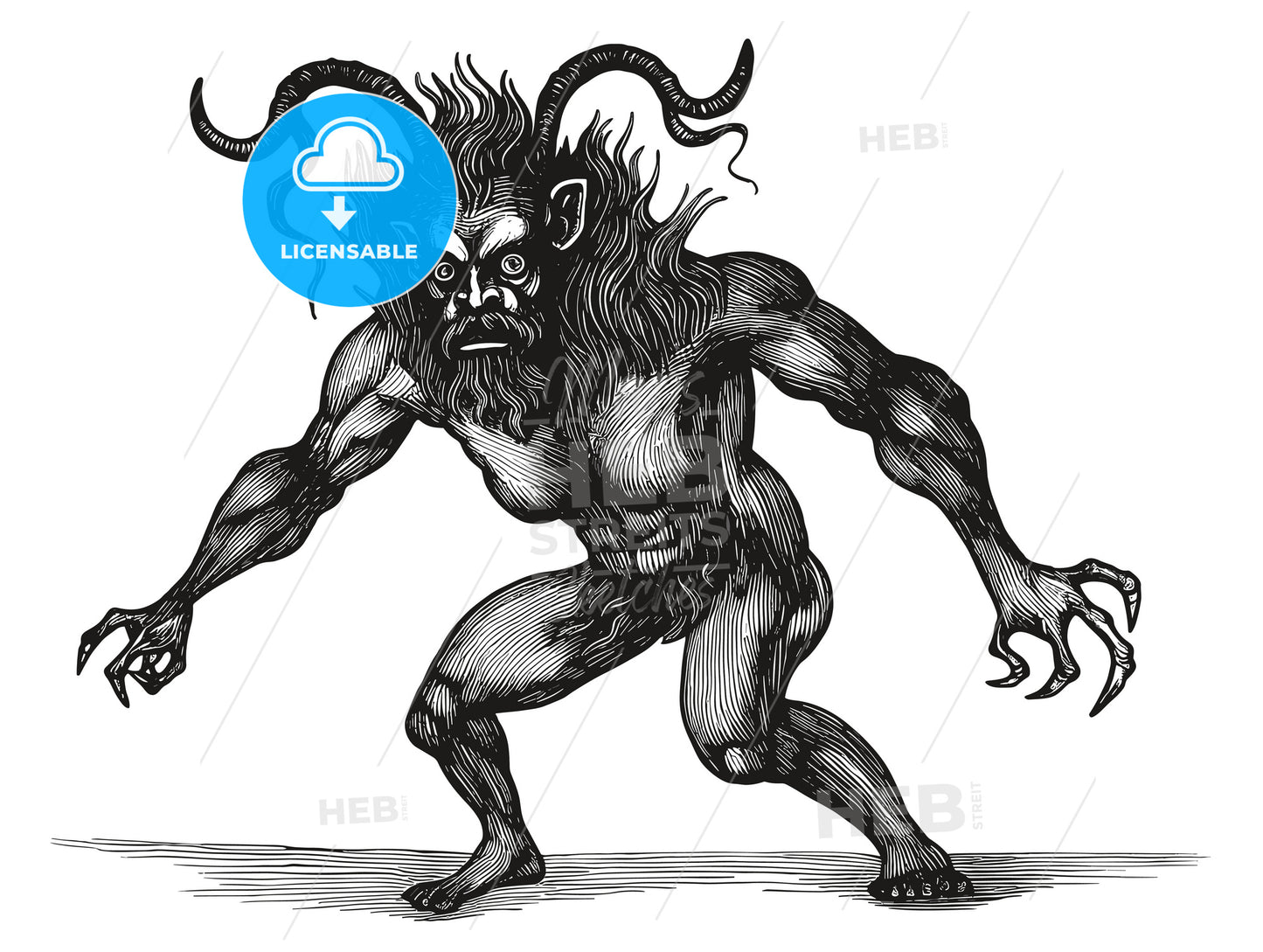 mythologic satyr medieval bestiary.